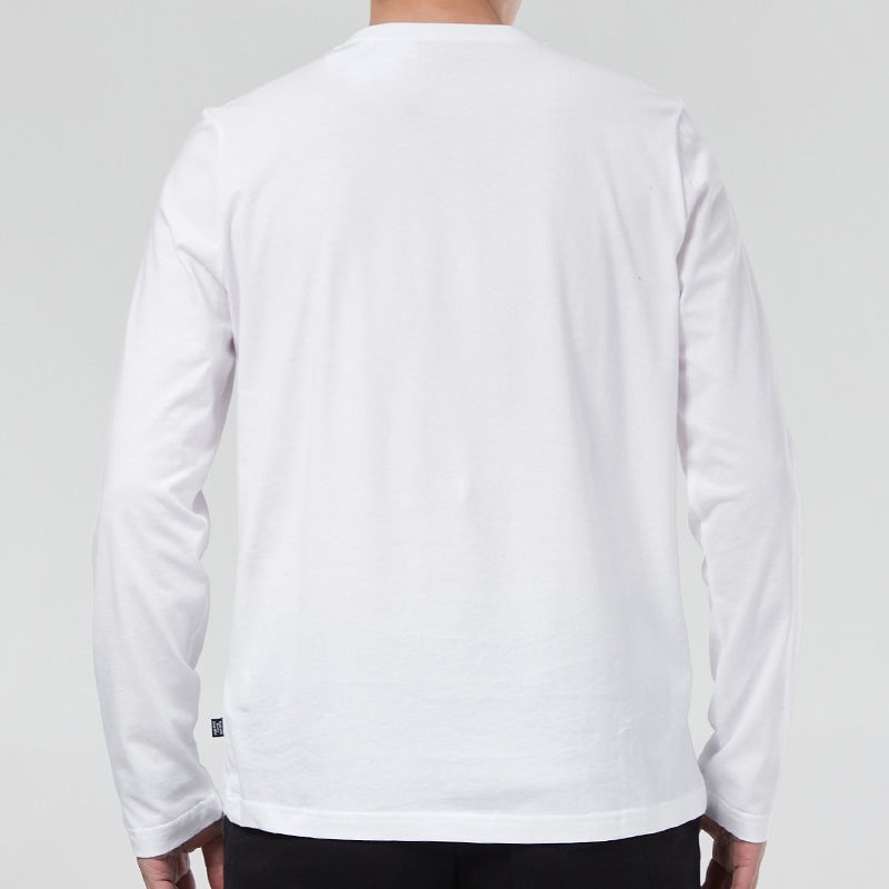 PUMA Logo Printing Colorblock Round Neck Long Sleeve 'White' 845924-02 - 3