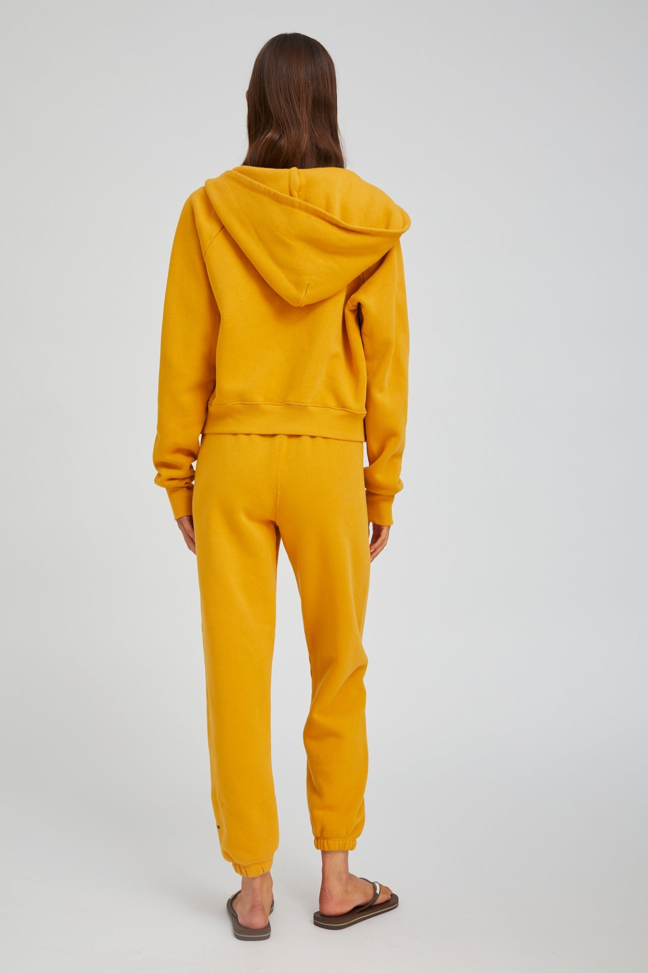 MUSTARD COTTON MINI LOGO SWEATPANTS - 5