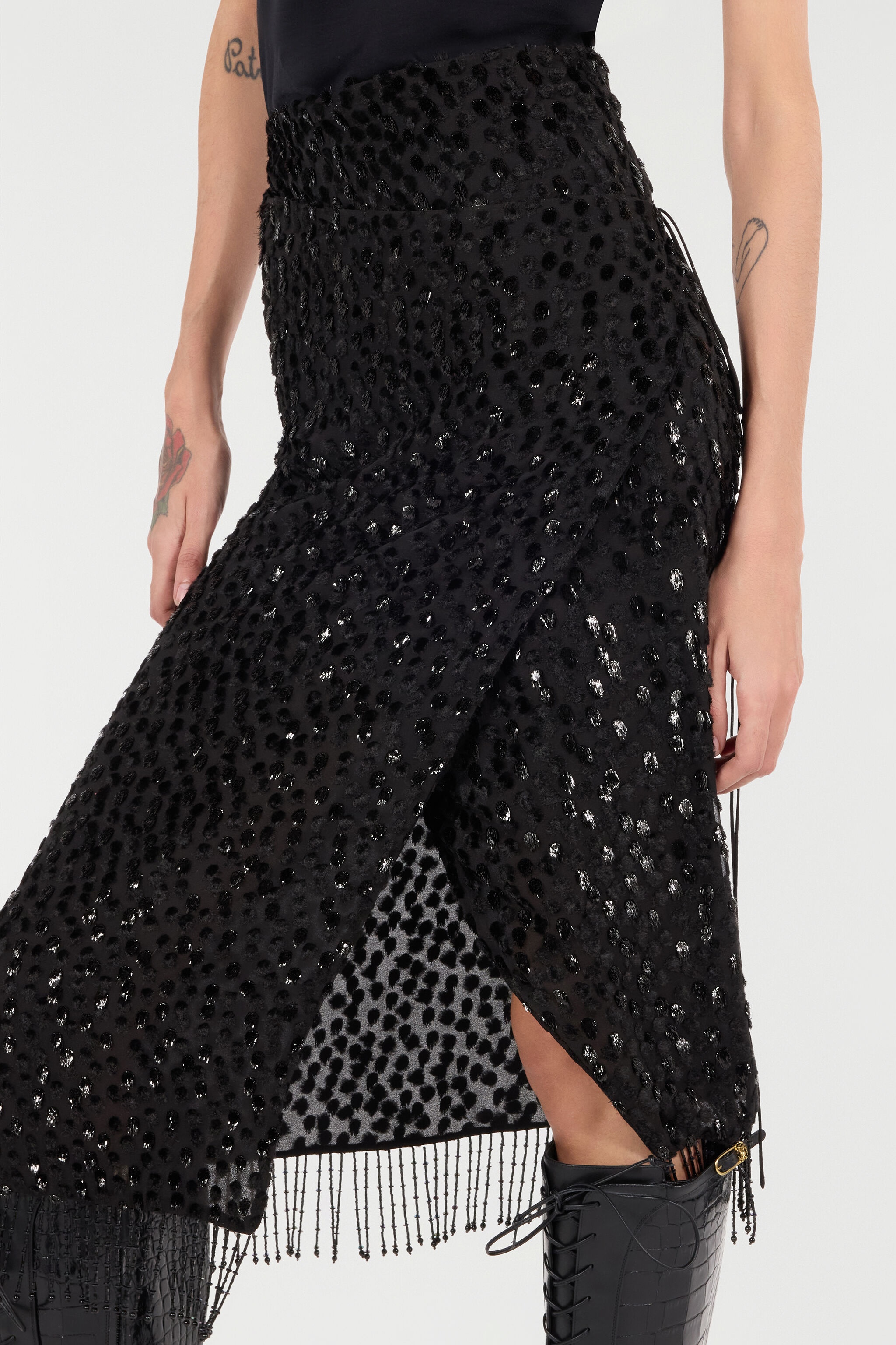 Skirt With Beaded Hem - 6
