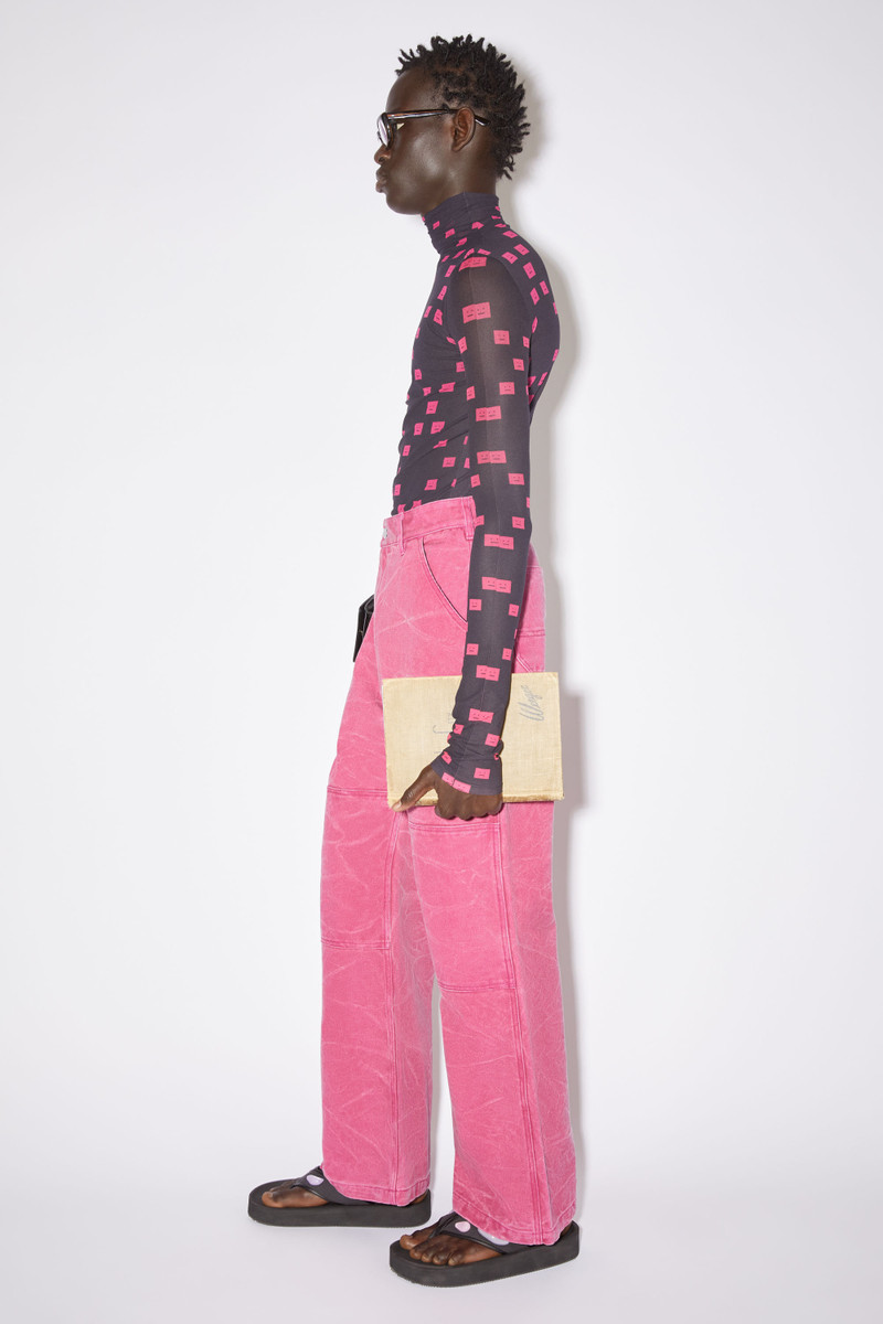Cotton canvas trousers - Fuchsia pink 4