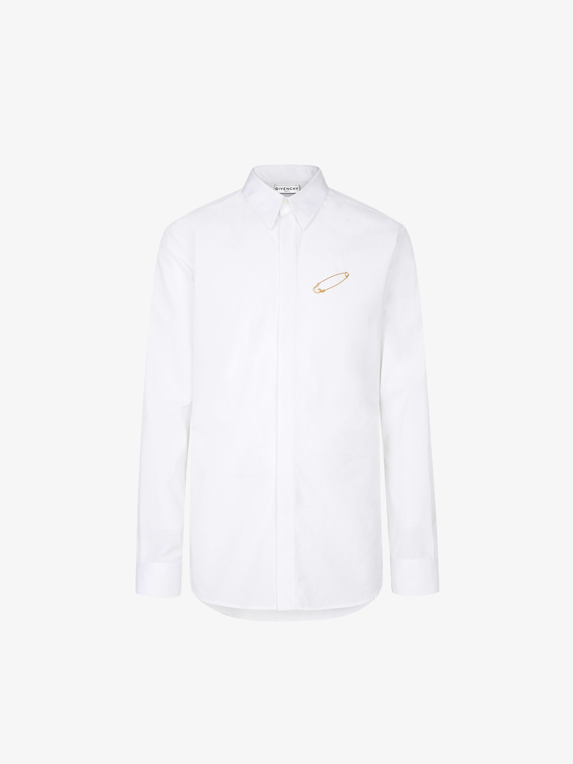 GIVENCHY embroidered shirt with G pin - 1