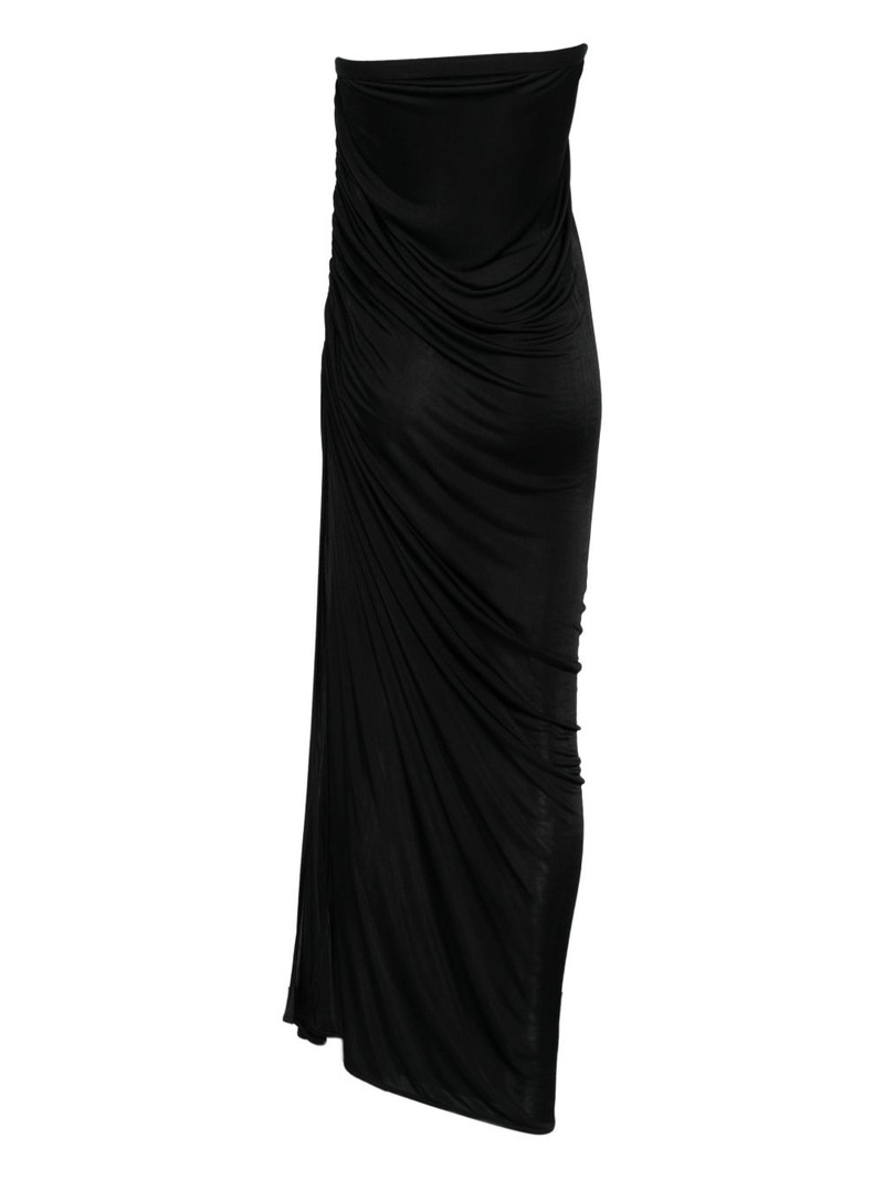 Rick Owens Lilies draped-design maxi skirt outlook