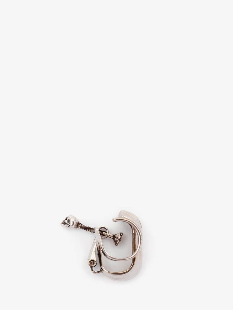 Alexander McQueen Punk Ear Cuff in Antique Silver outlook