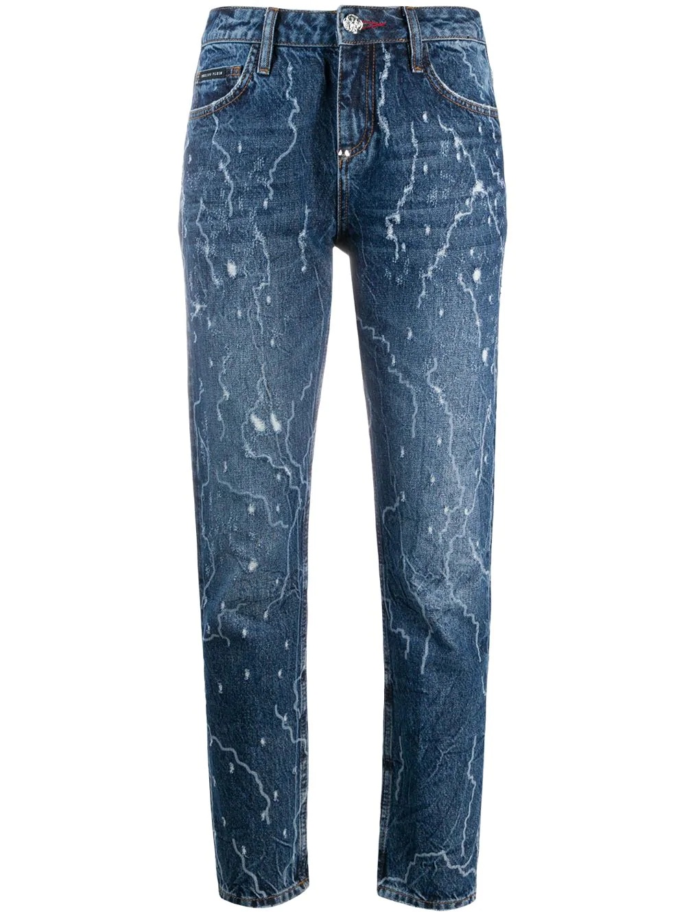 washed effect boyfriend jeans - 1