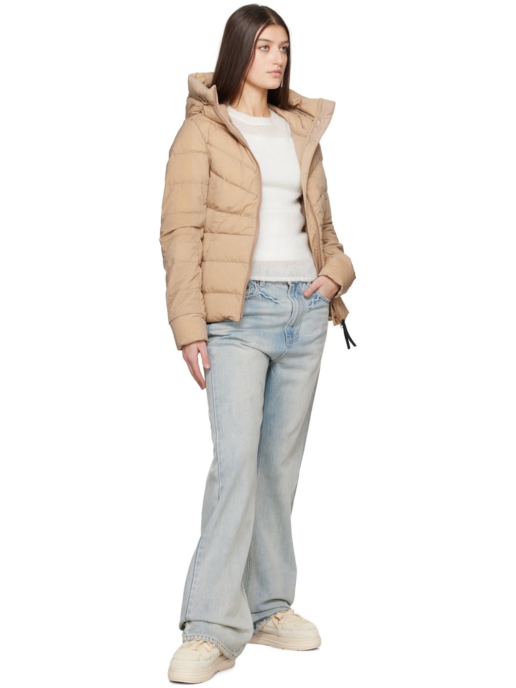 Tan 'Black Label' Clair Down Jacket - 5