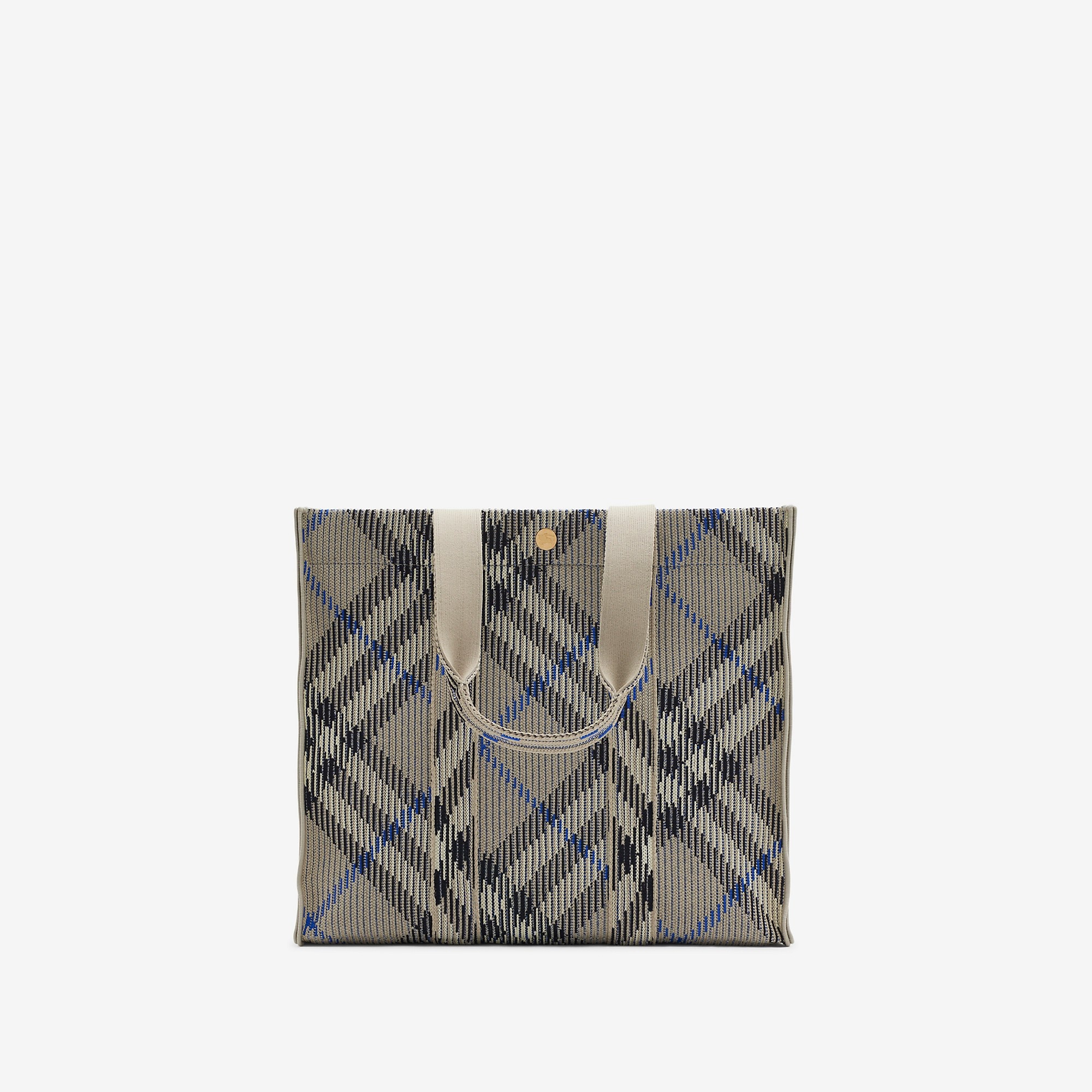Medium Check Knitted Tote - 5