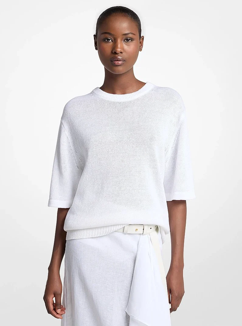 Linen and Cotton T-Shirt - 1