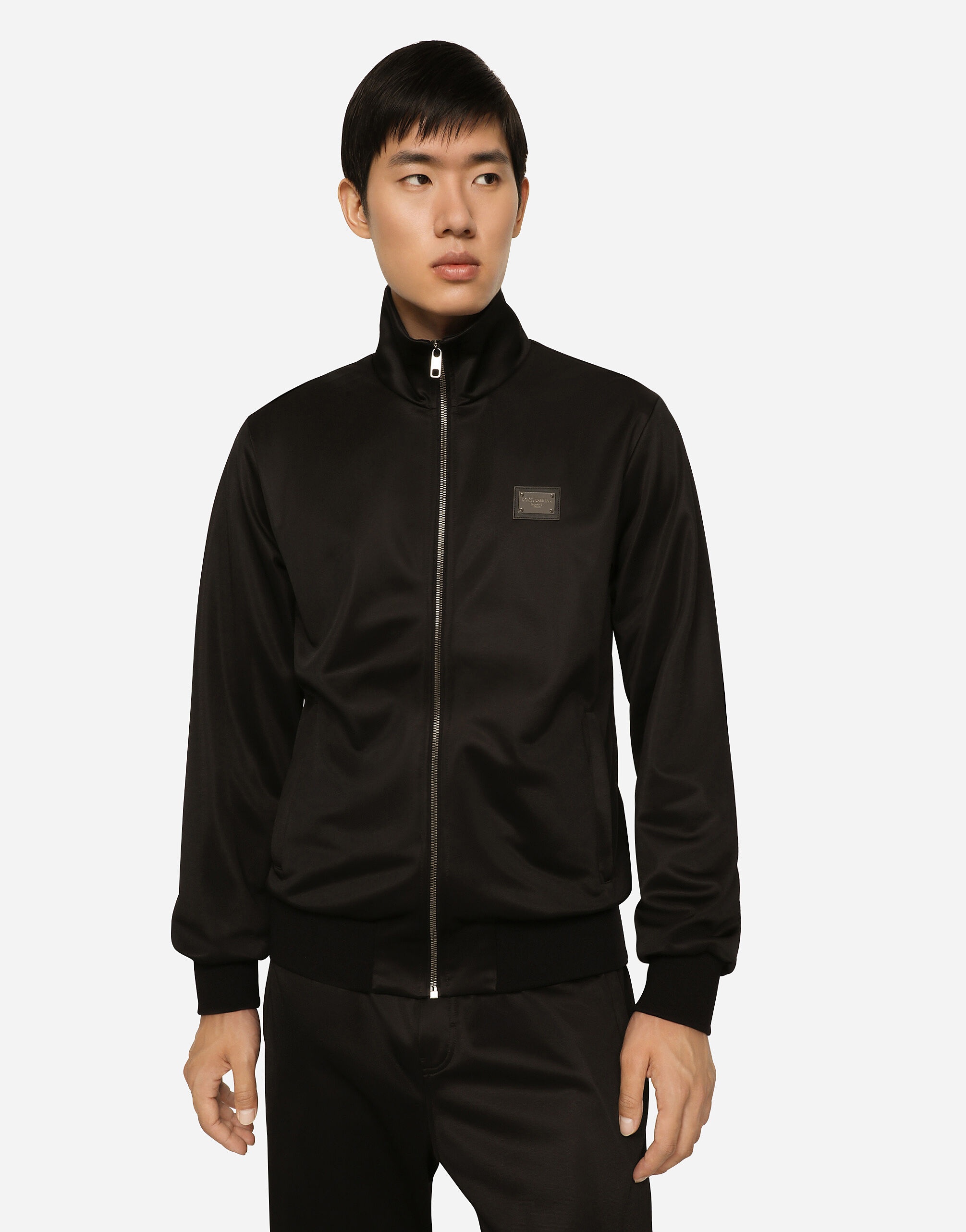 Technical jersey sweatshirt with branded tag - 3