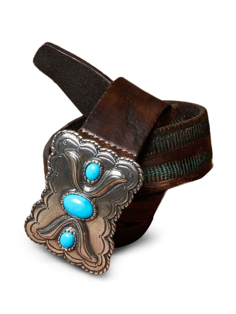 FORTELA Tabatha turquoise-stone leather belt outlook