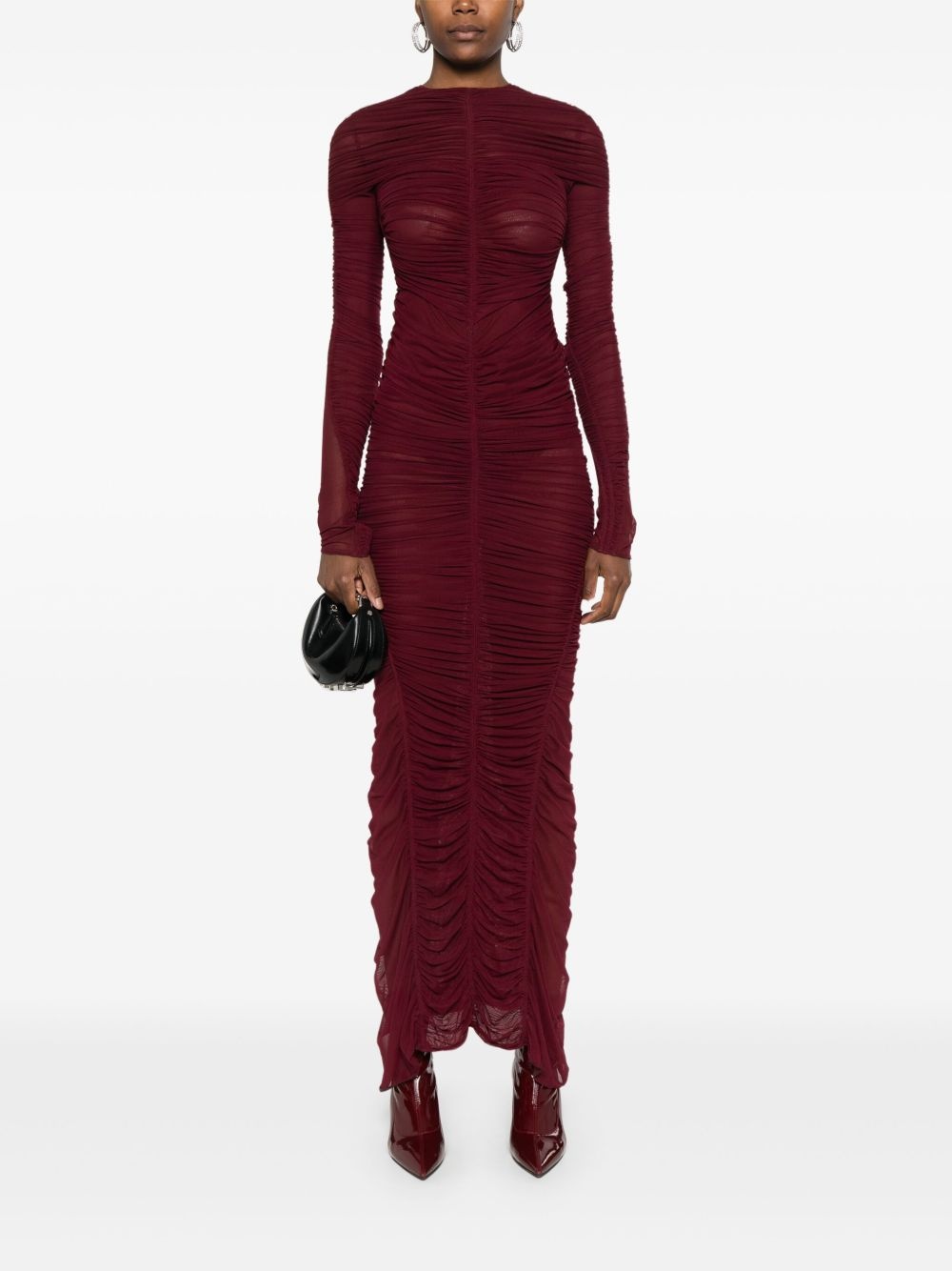 ruched maxi dress - 2