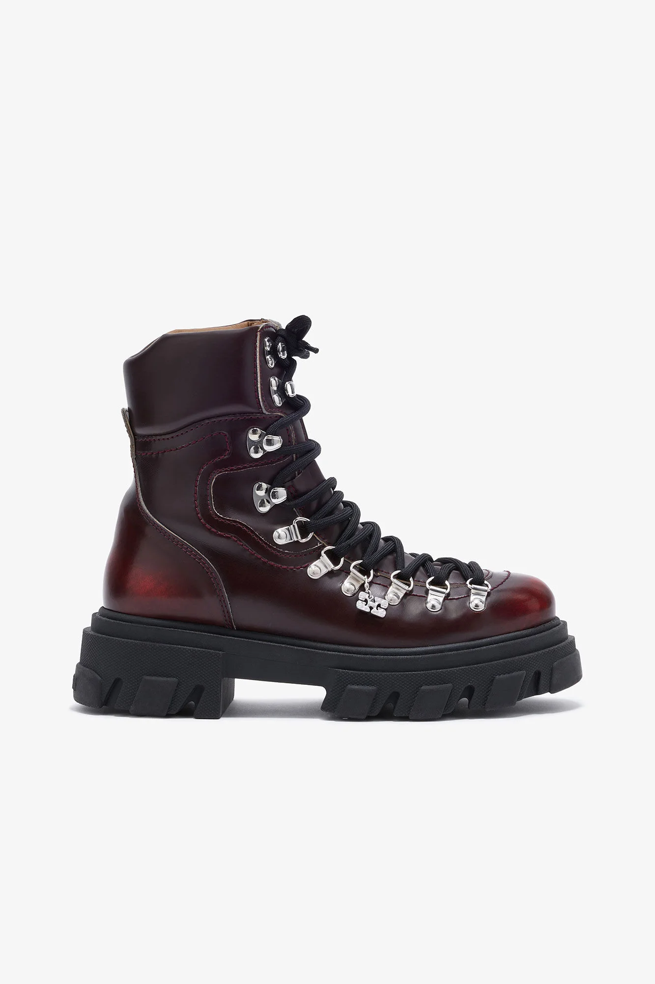 CLEATED MOUNTAIN BOOT IN BURGUNDY - 1