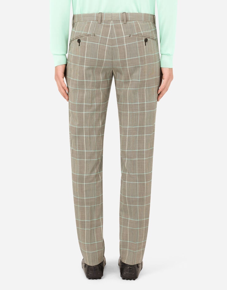 Three-piece glen plaid Beat-fit suit - 9
