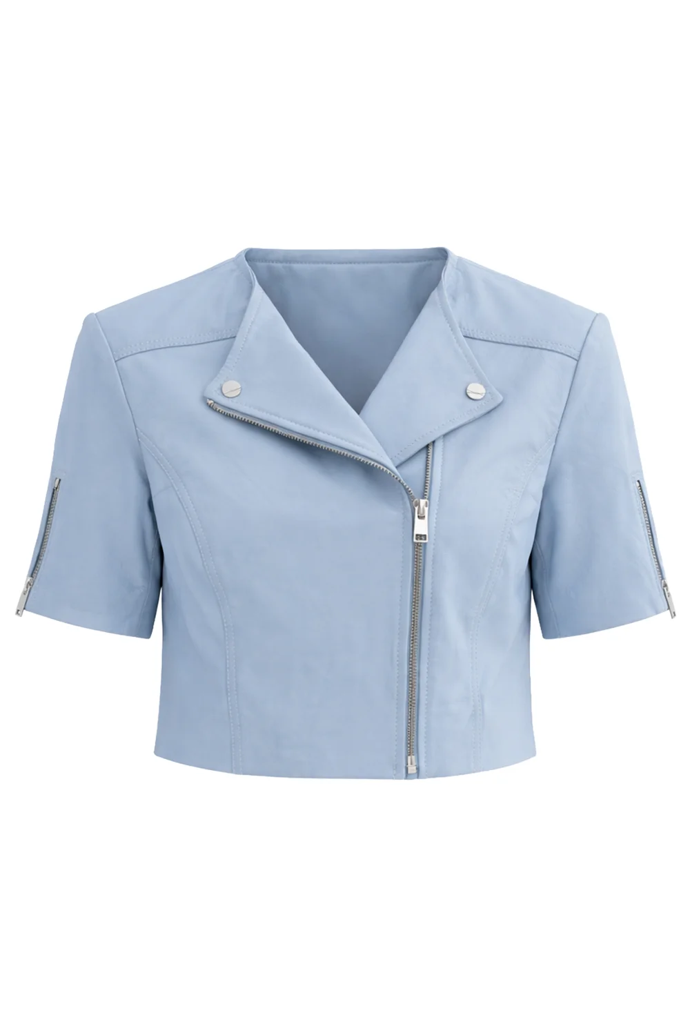 Kirsi Crop Jacket - Cool Blue - 1