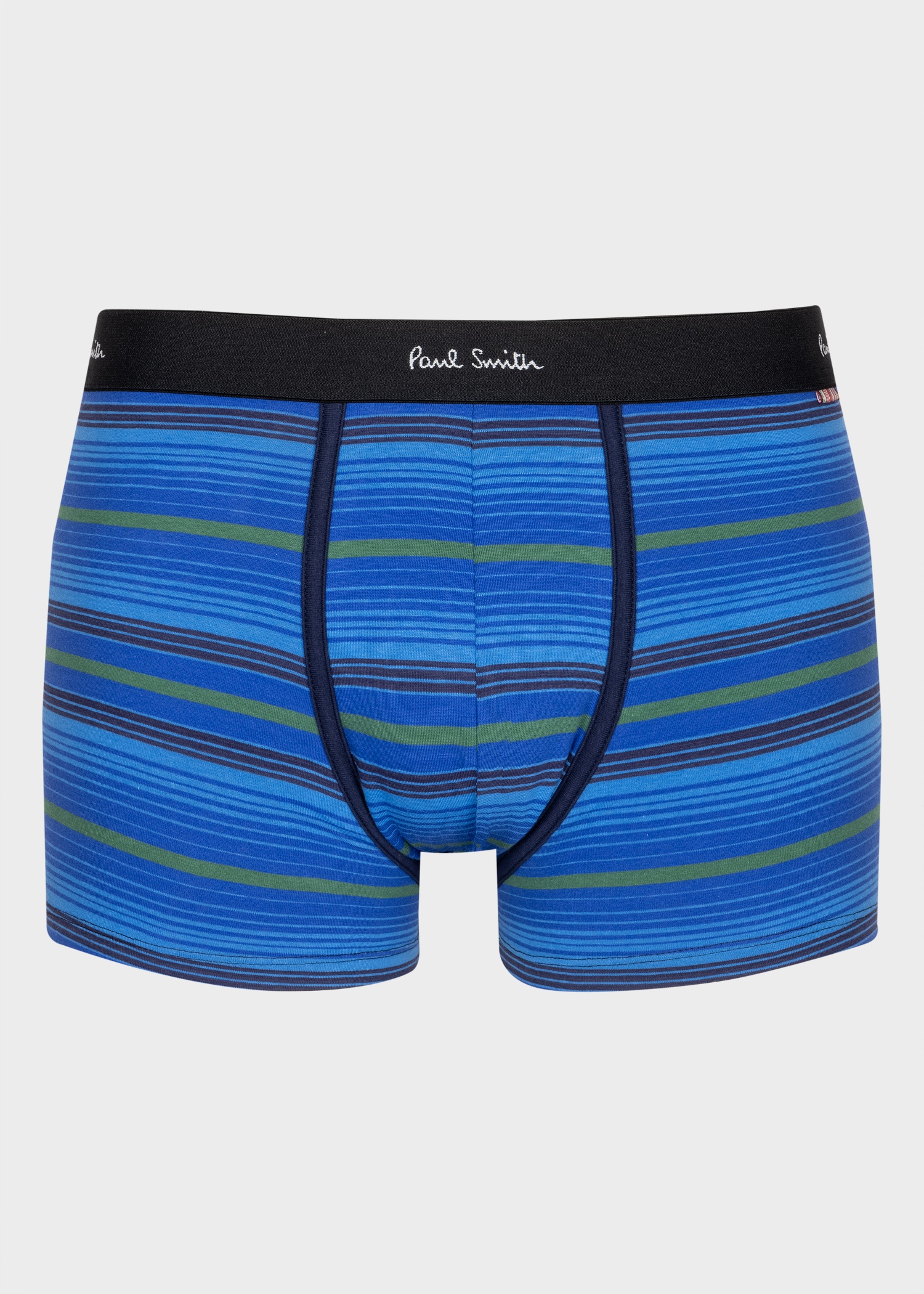 Blue Tonal Stripe Boxer Briefs - 1