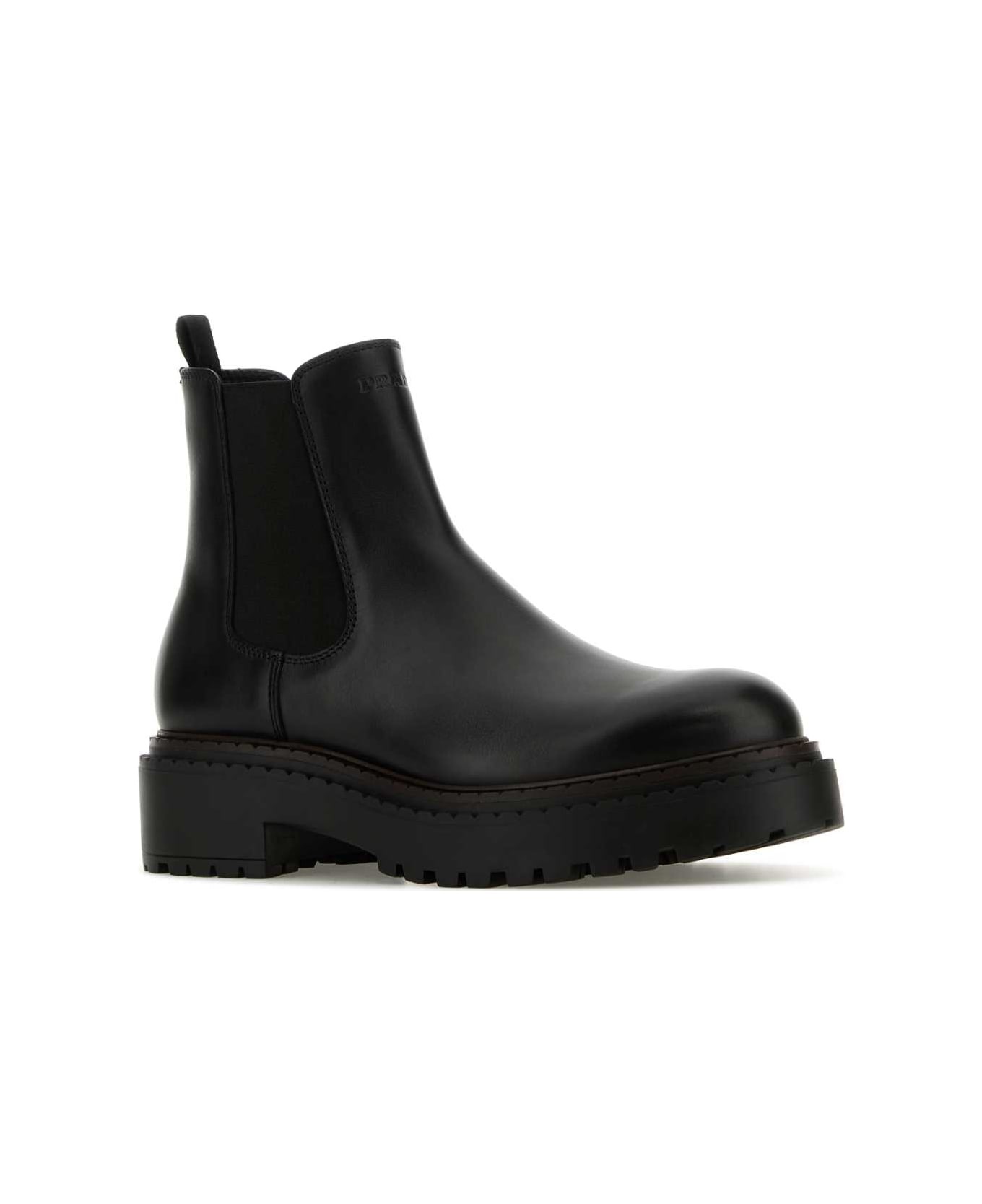 Black Leather Ankle Boots - 2