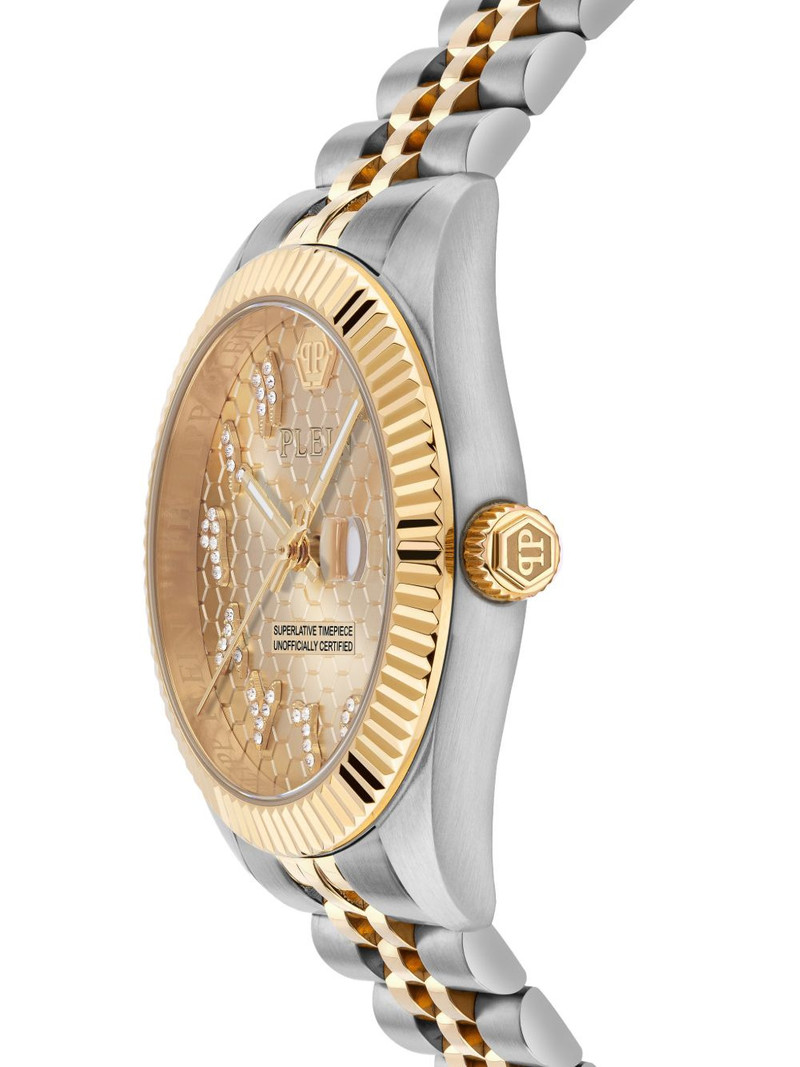 Superlative crystal-embellishment 34mm watch 3