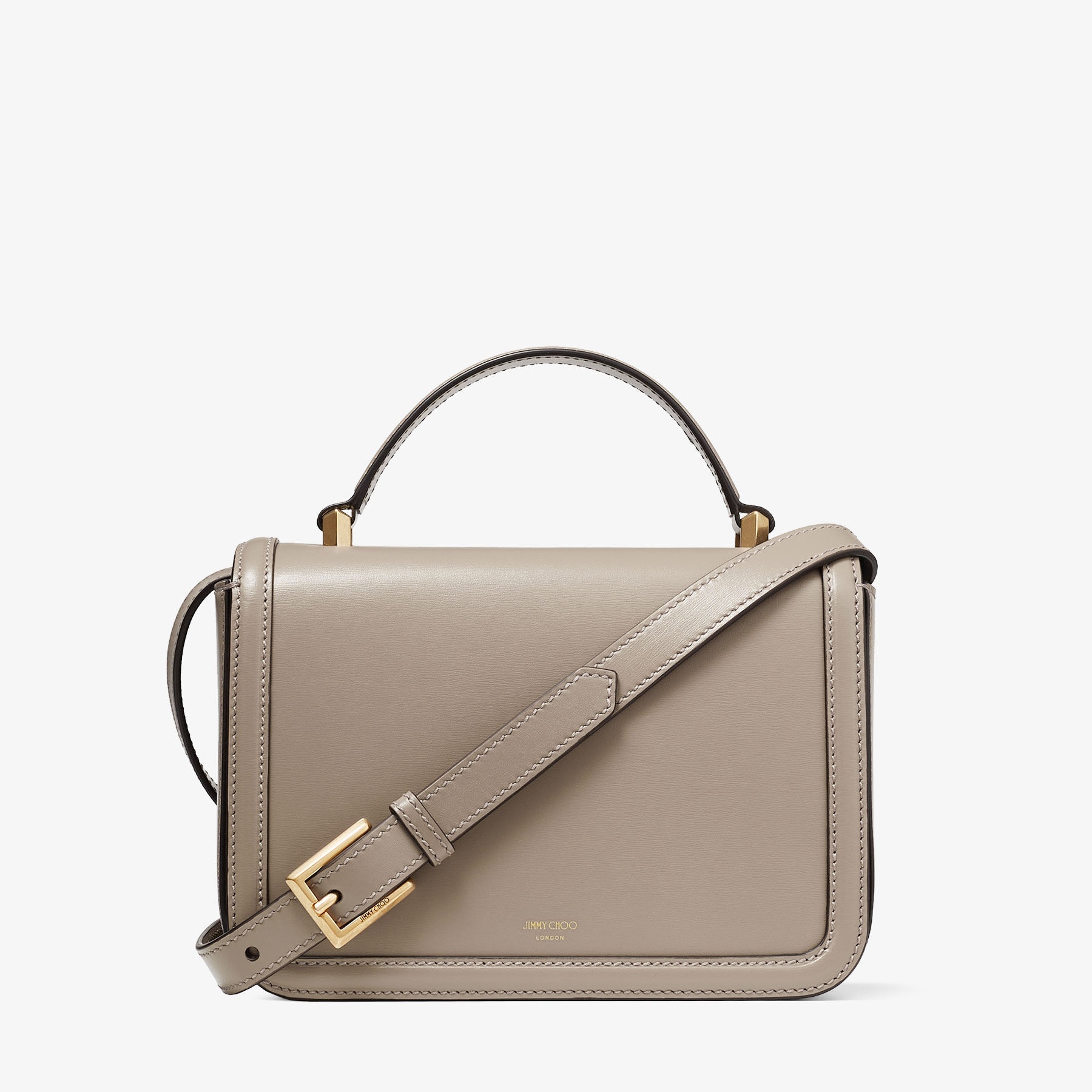 Diamond Tophandle
Taupe Box Calf Leather Top Handle Bag - 8