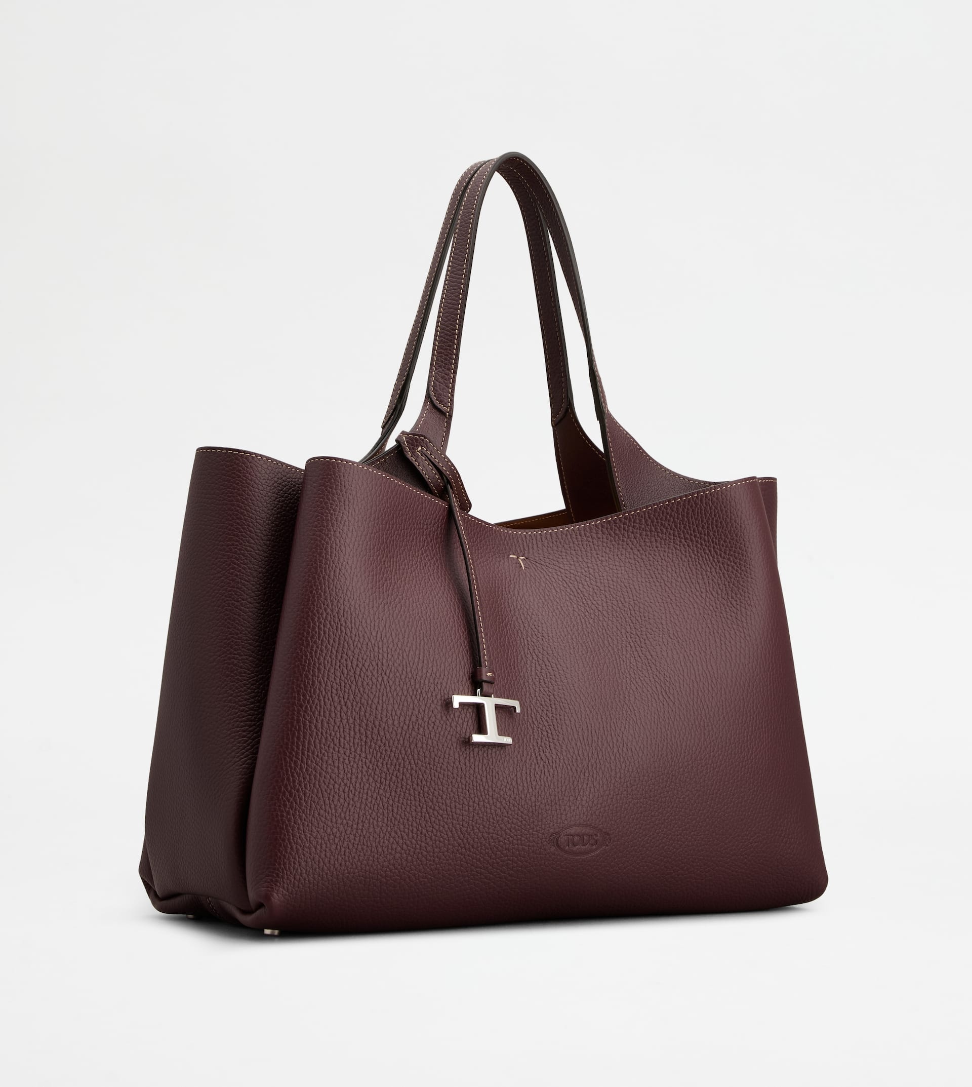 TOD'S BAG IN LEATHER MEDIUM - BURGUNDY - 2