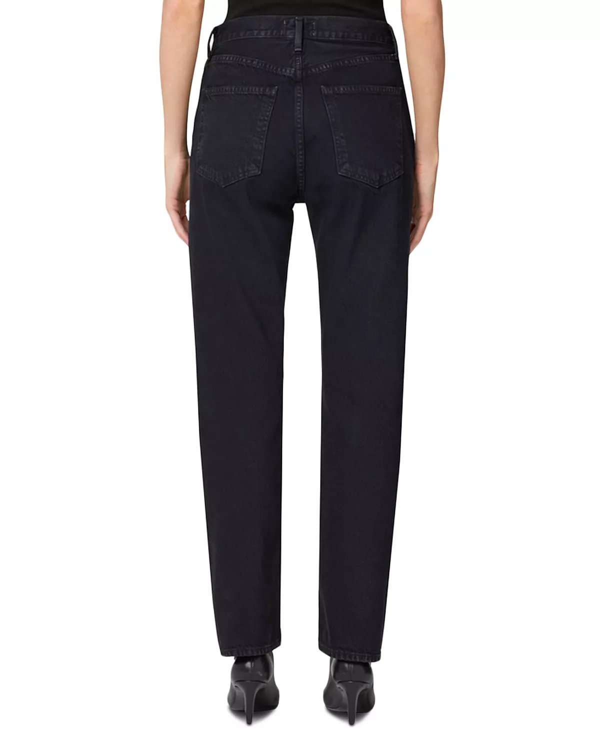 '90s Pinch Waist High Rise Straight Jeans in Crushed - 8