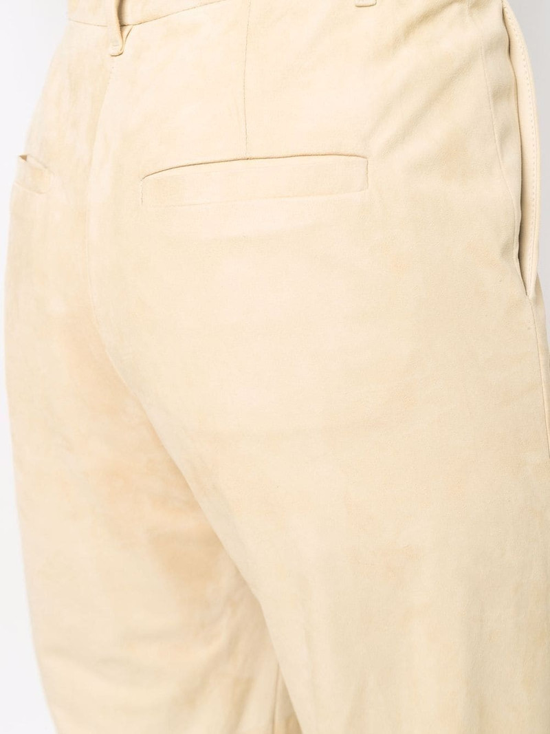 cuffed-ankle leather trousers 5