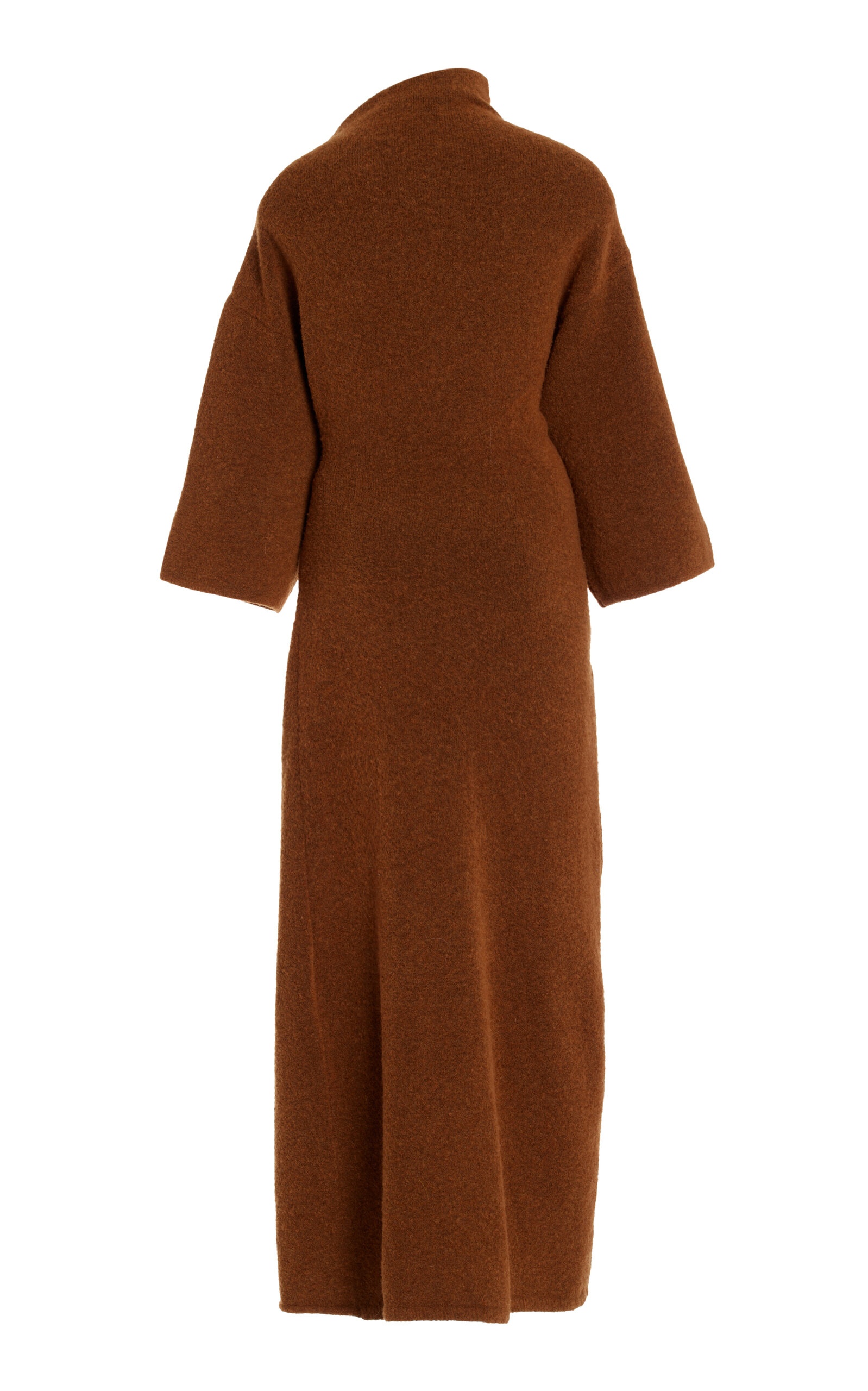 Wool-Blend Knit Midi Dress brown - 6