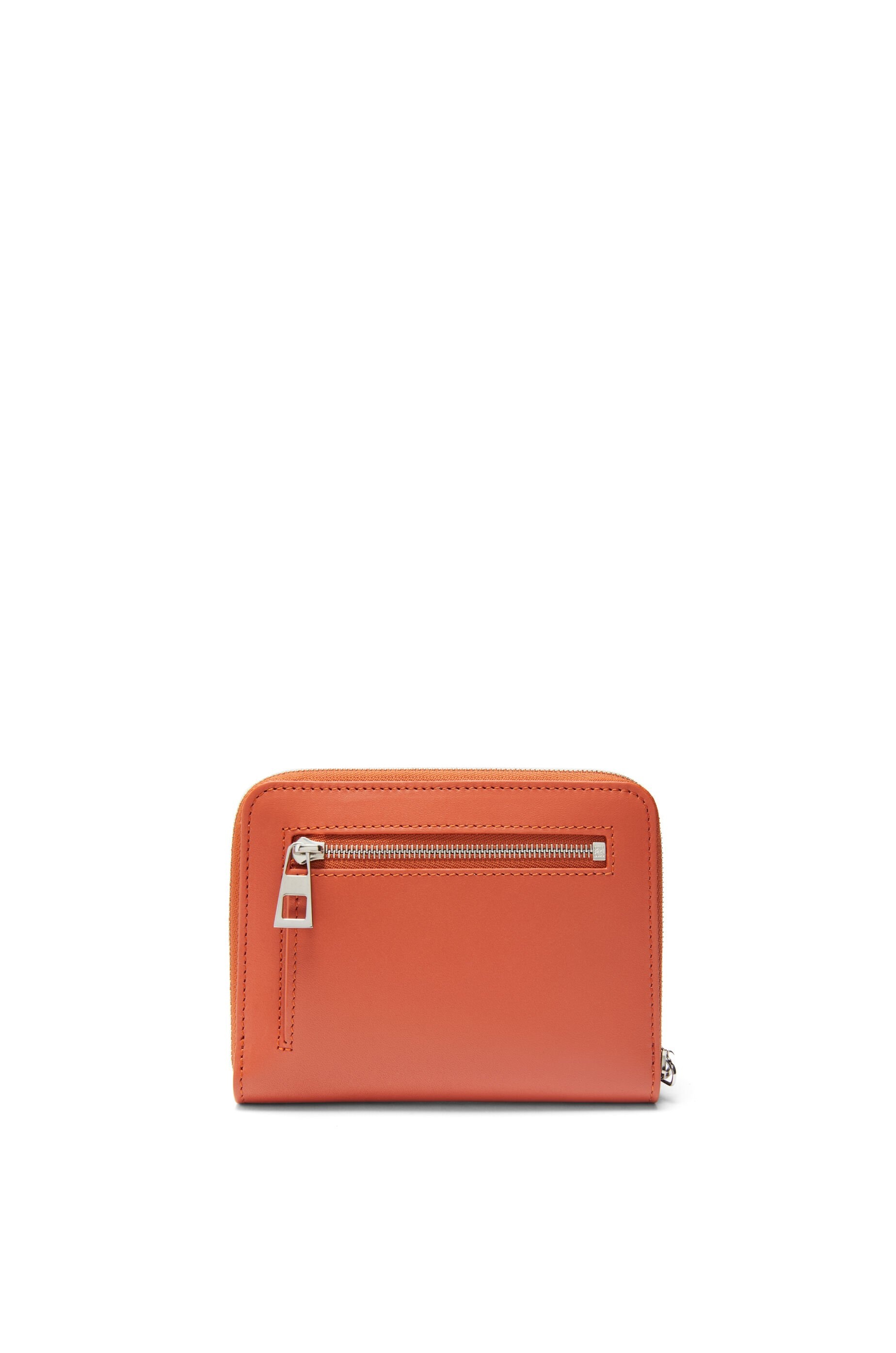 Knot compact zip around wallet in shiny nappa calfskin - 4