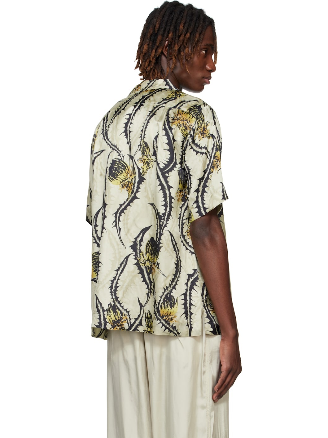 Yellow Boxy Viscose Shirt - 3