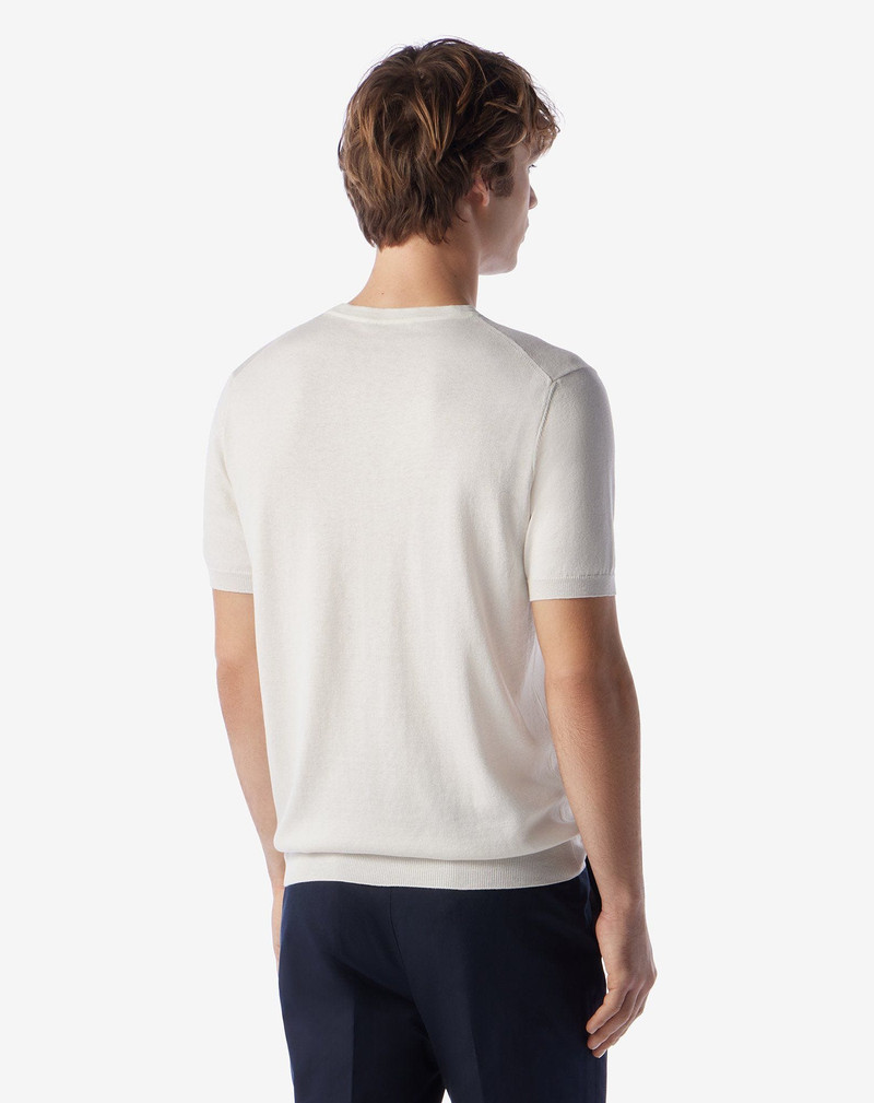 CORNELIANI White silk and cotton knitwear outlook