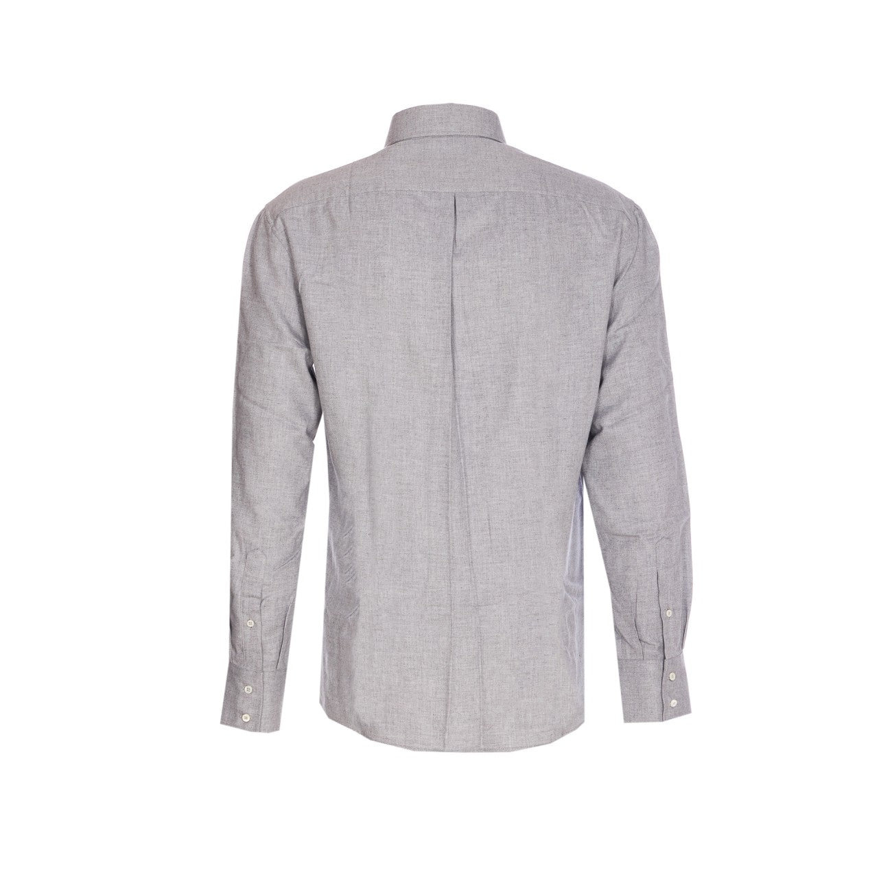Brunello Cucinelli Men Slim Fit Flannel Chevron Cotton Shirt - 2