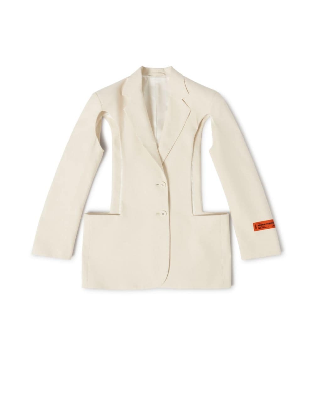 Side Cutout Canvas Blazer - 1