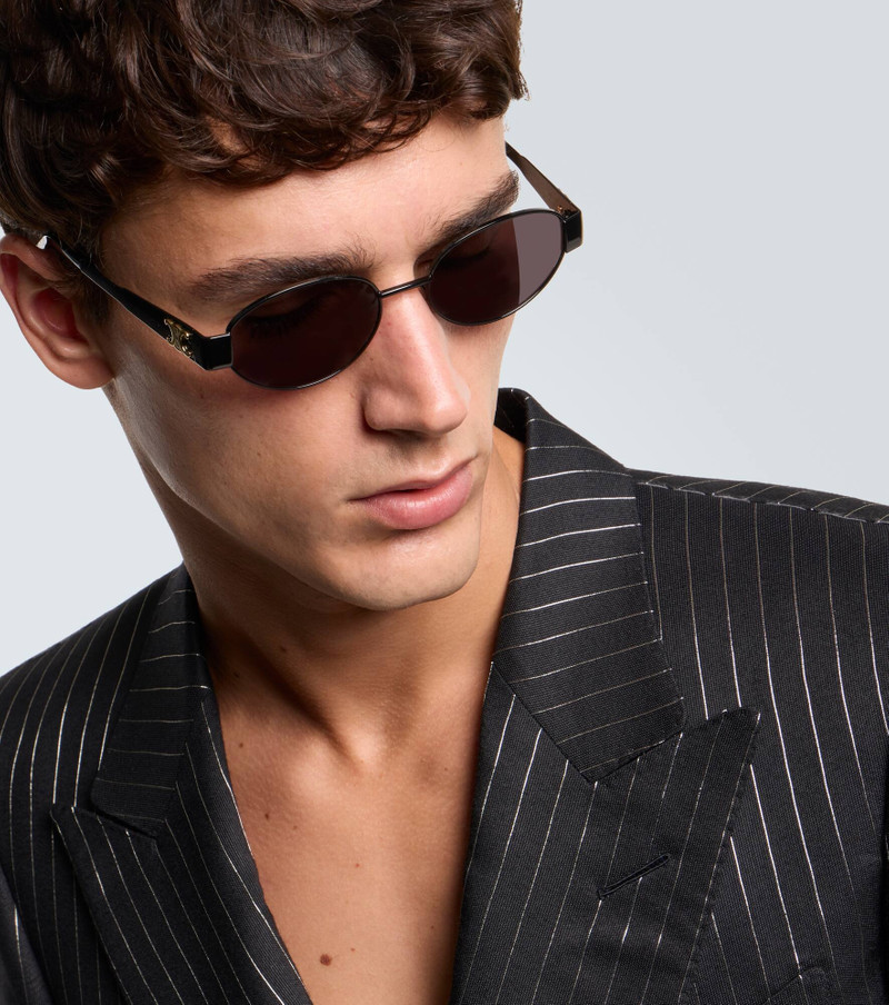 CELINE Triomphe Metal 01 oval sunglasses outlook