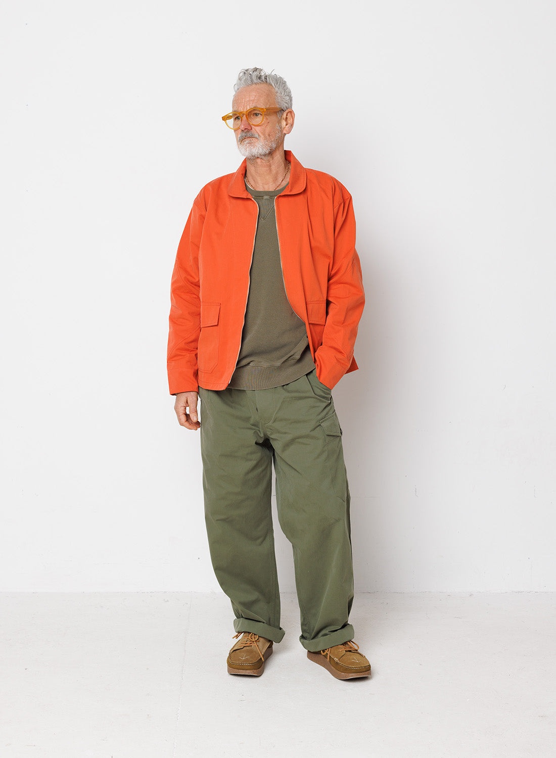 Flight Shirt Jacket In Orange - 3