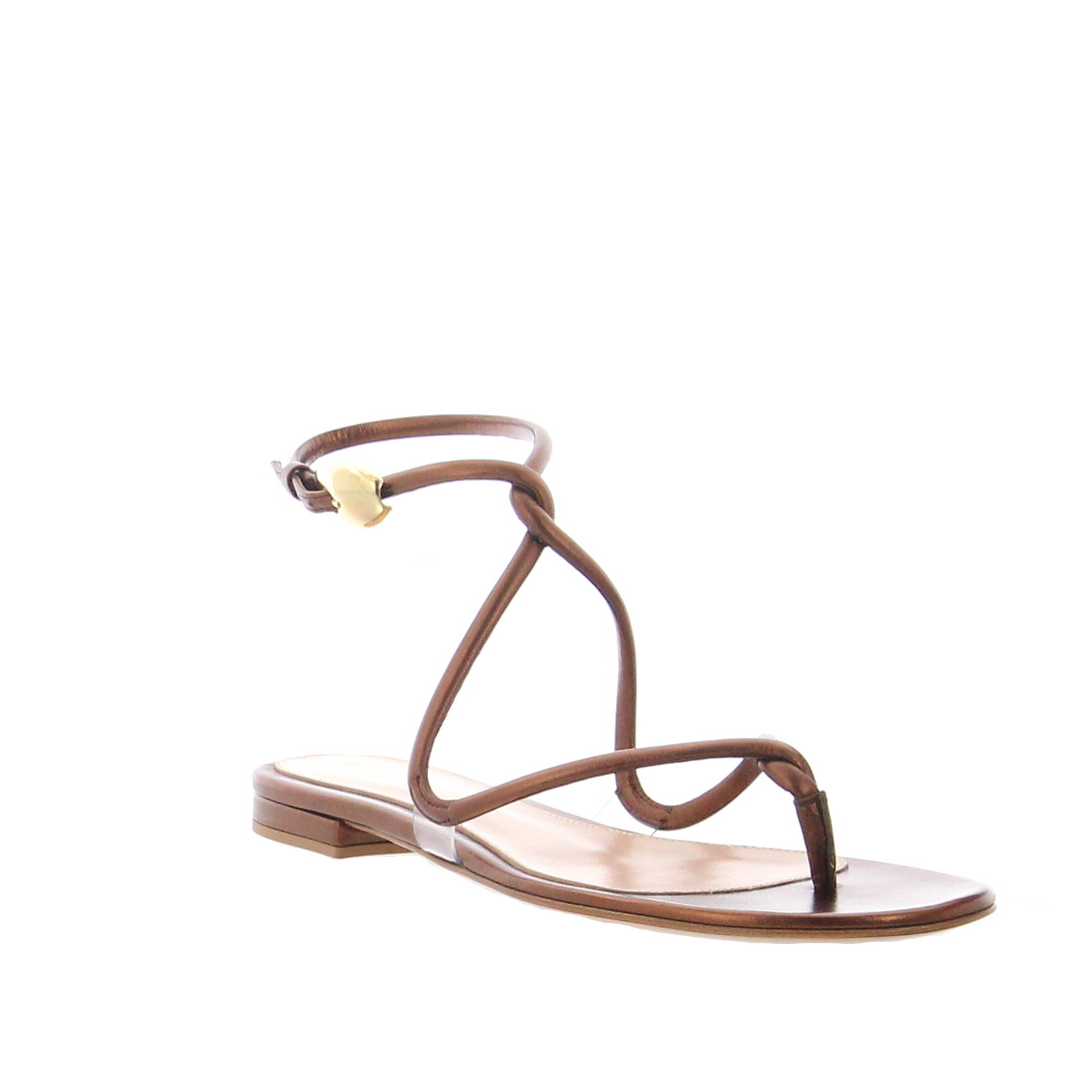 Gianvito Rossi – Black Mamba Sandal Flat – Chocolate - 3
