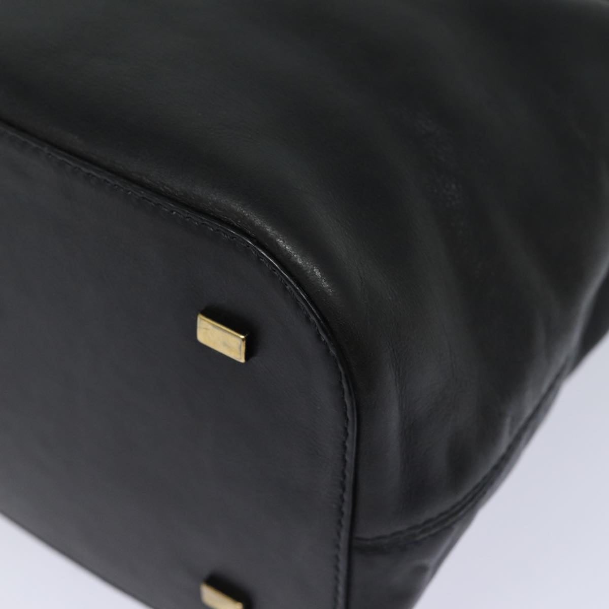CELINE Hand Bag Leather Black - 16