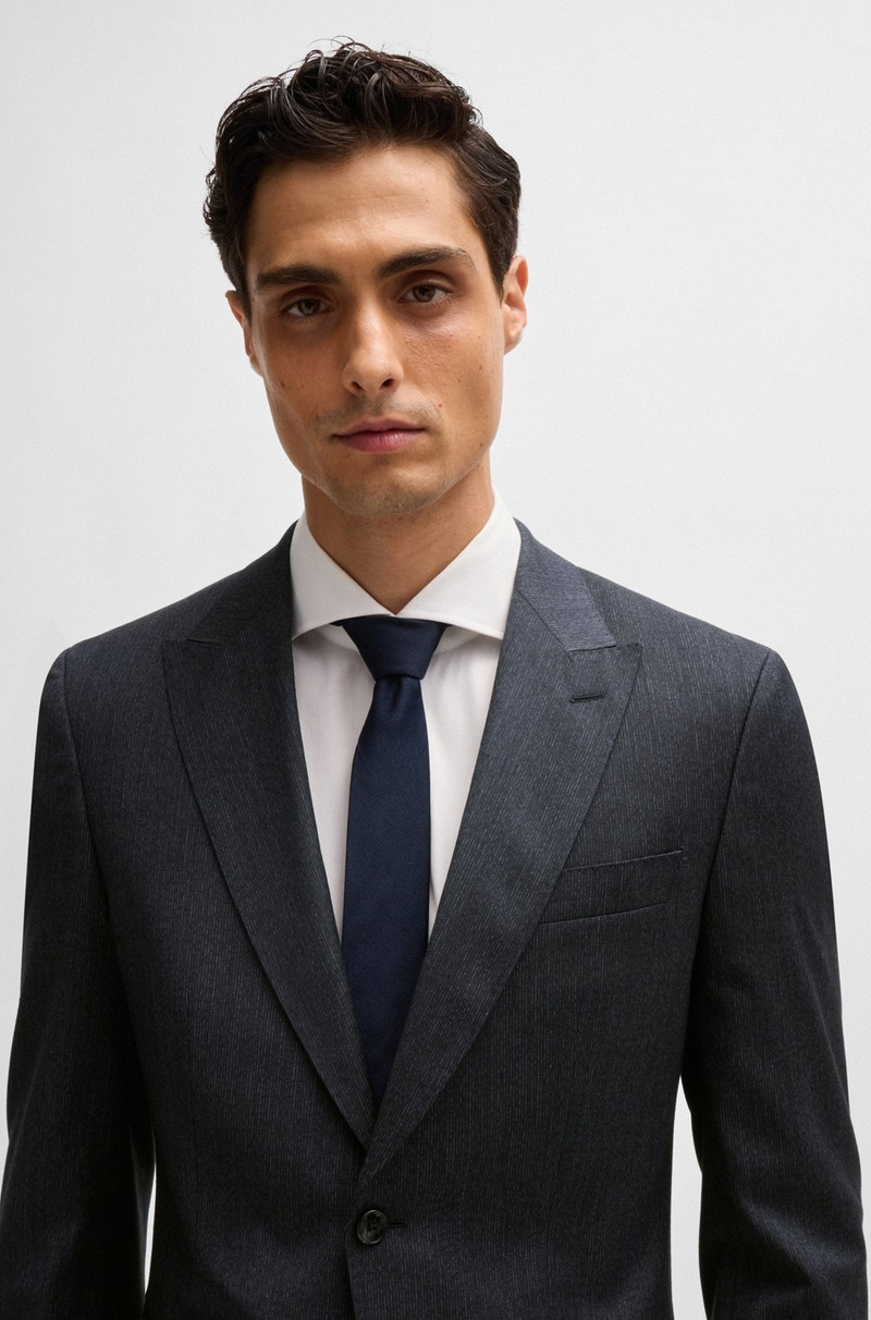 SLIM-FIT SUIT IN MICRO-PATTERNED WOOL 4