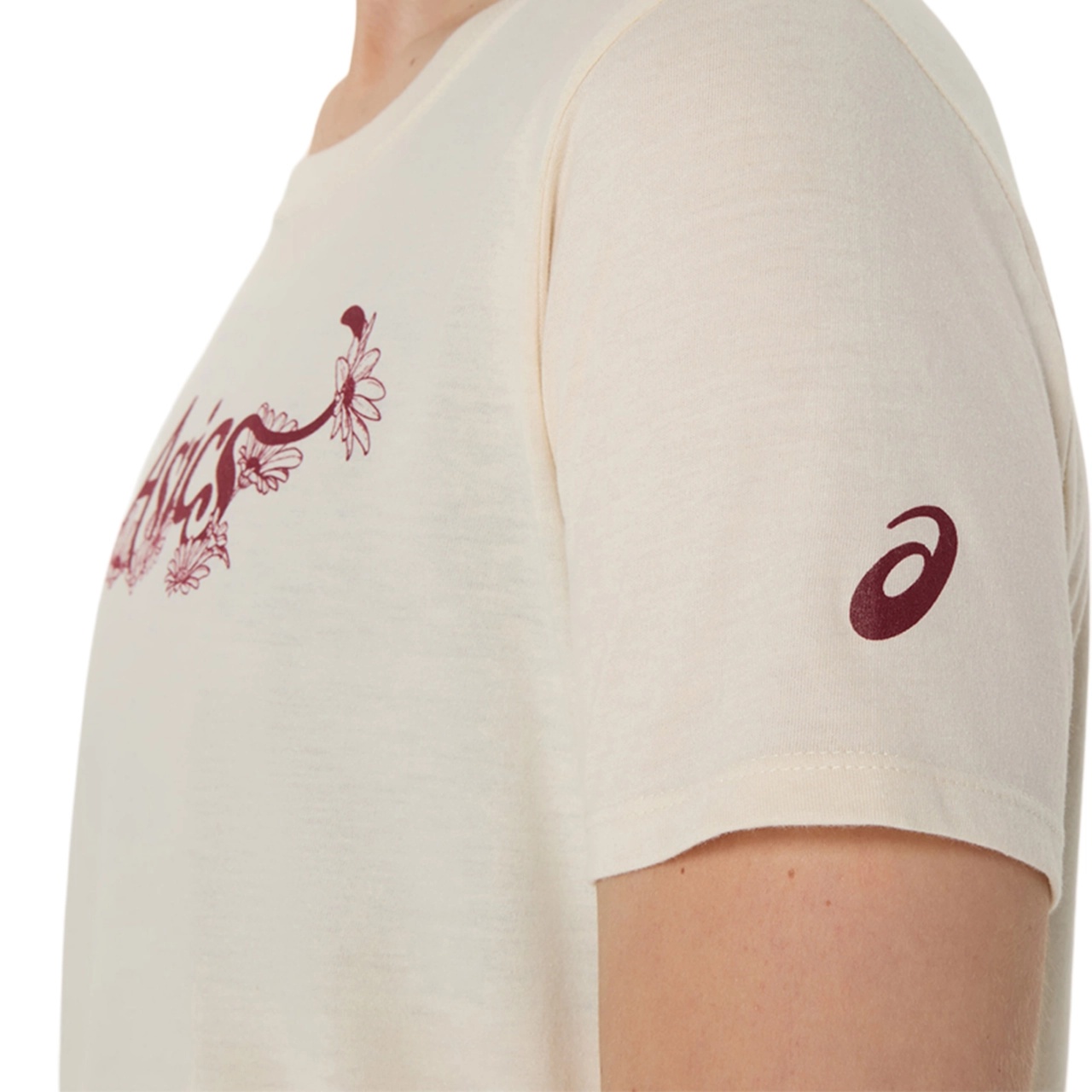 WOMEN'S ASICS FLORAL SLOGAN SHORT SLEEVE TEE - 5
