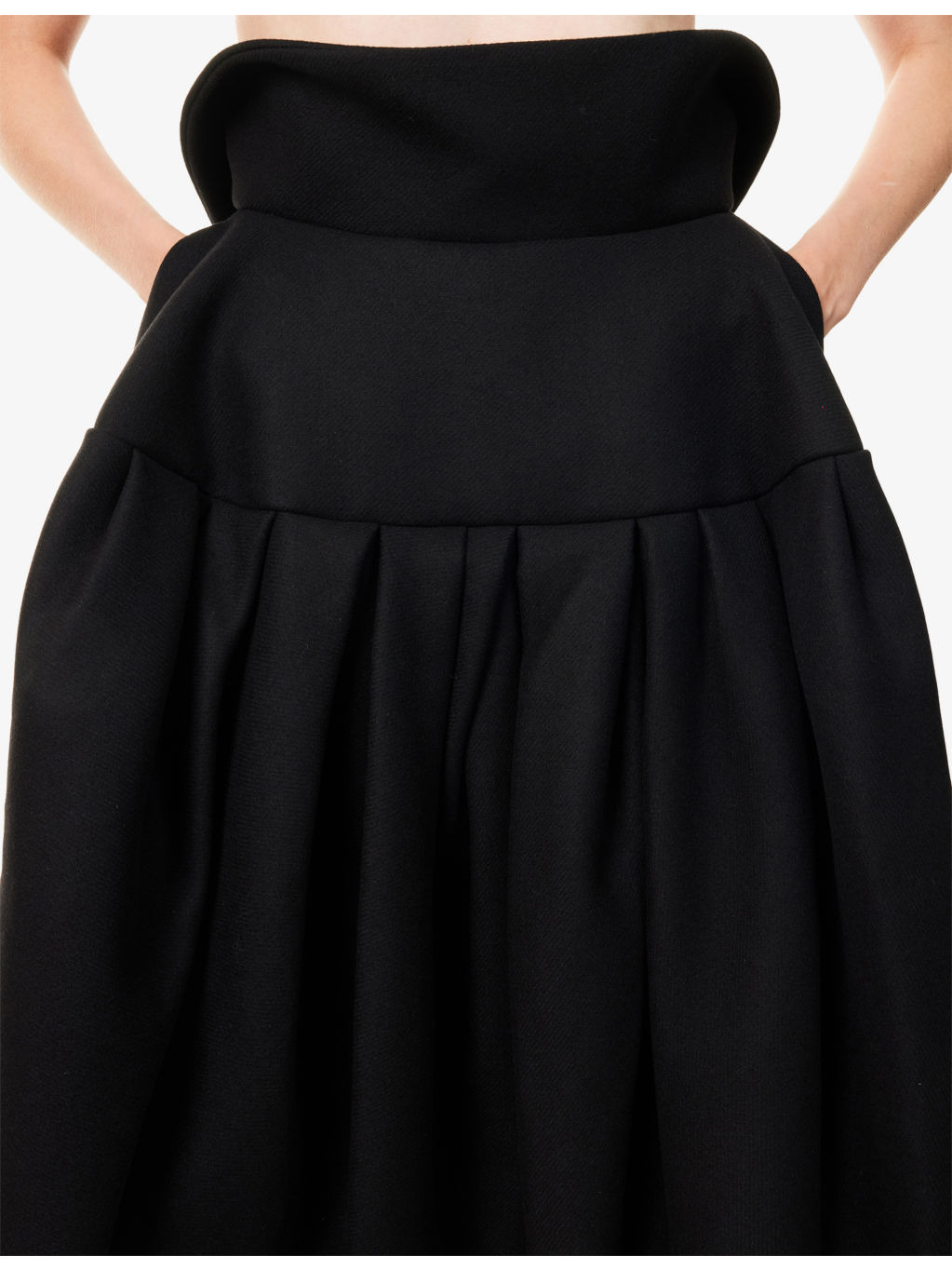 Saffy High-Rose Wool Midi Skirt - 5