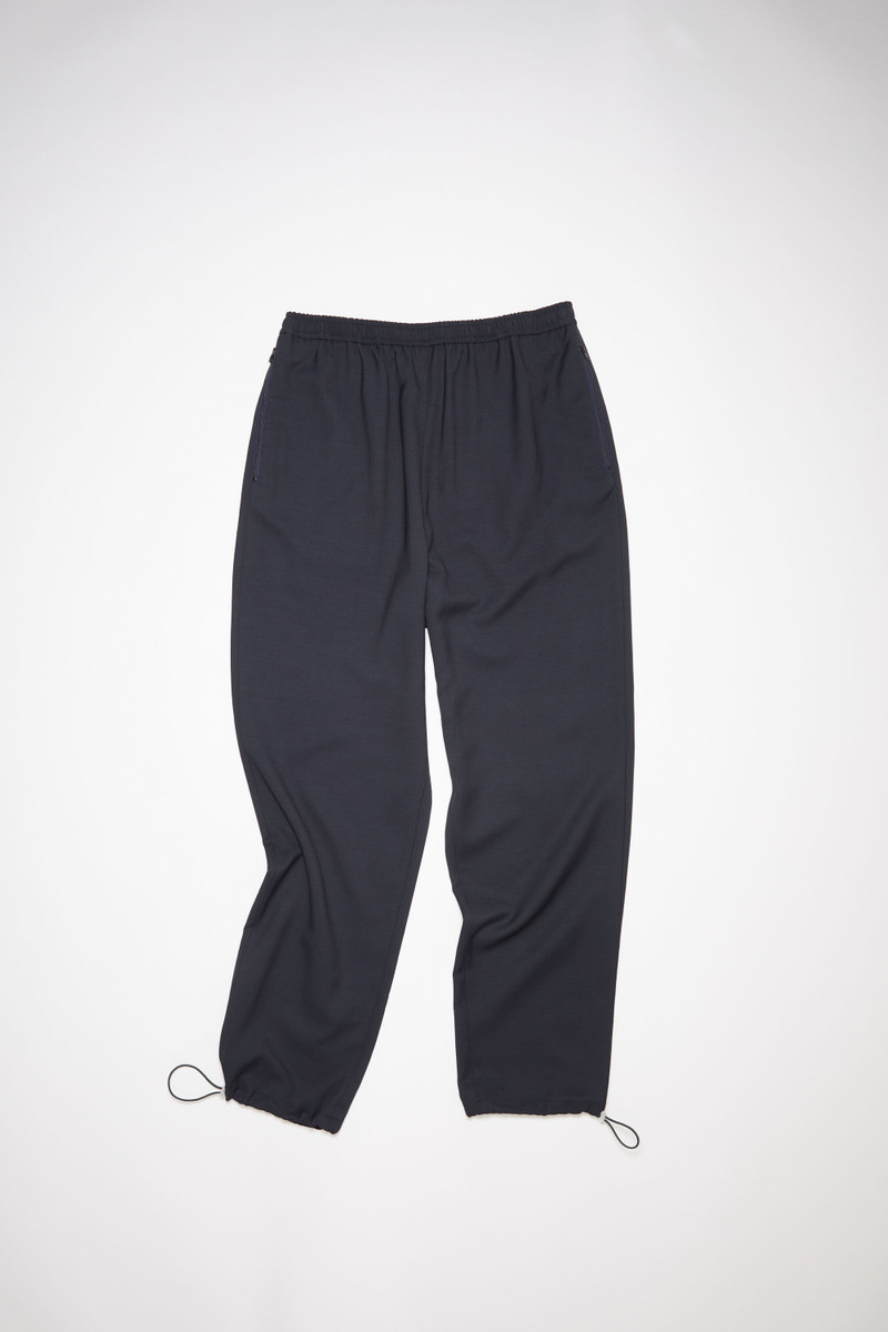 Jacquard trousers - Navy - 1