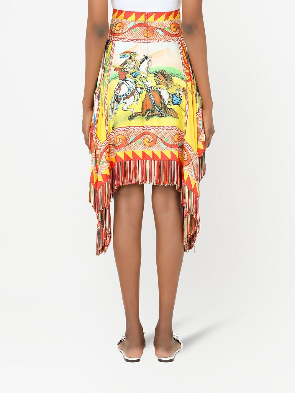 printed asymmetric skirt - 4