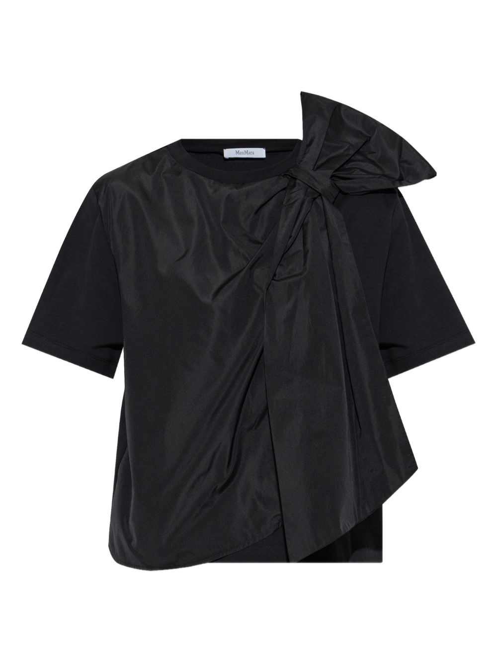bow-detail cotton top - 1