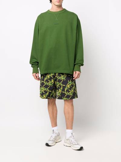 MSGM shark-print cargo shorts outlook