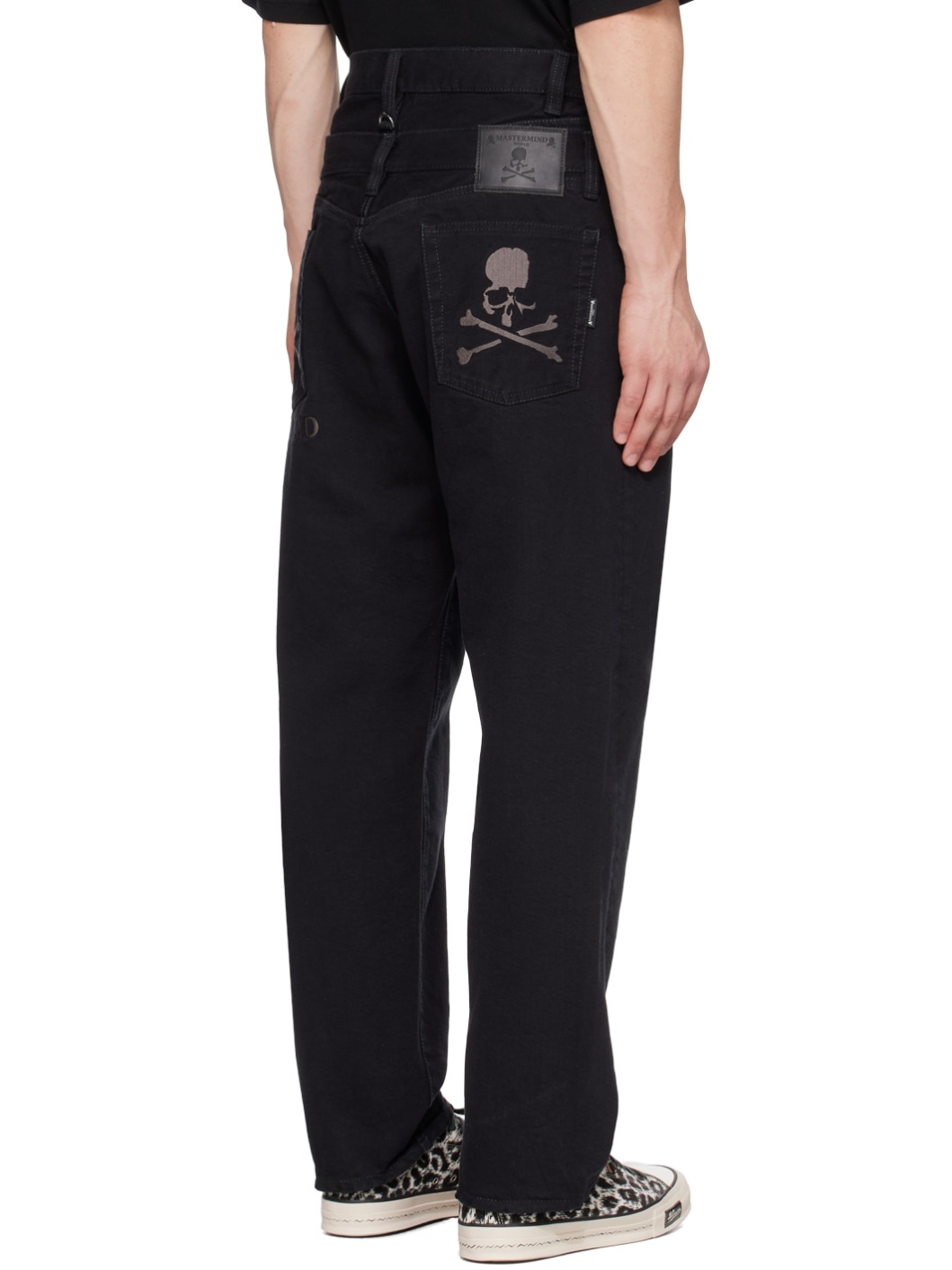 Black Double Waist Jeans - 3
