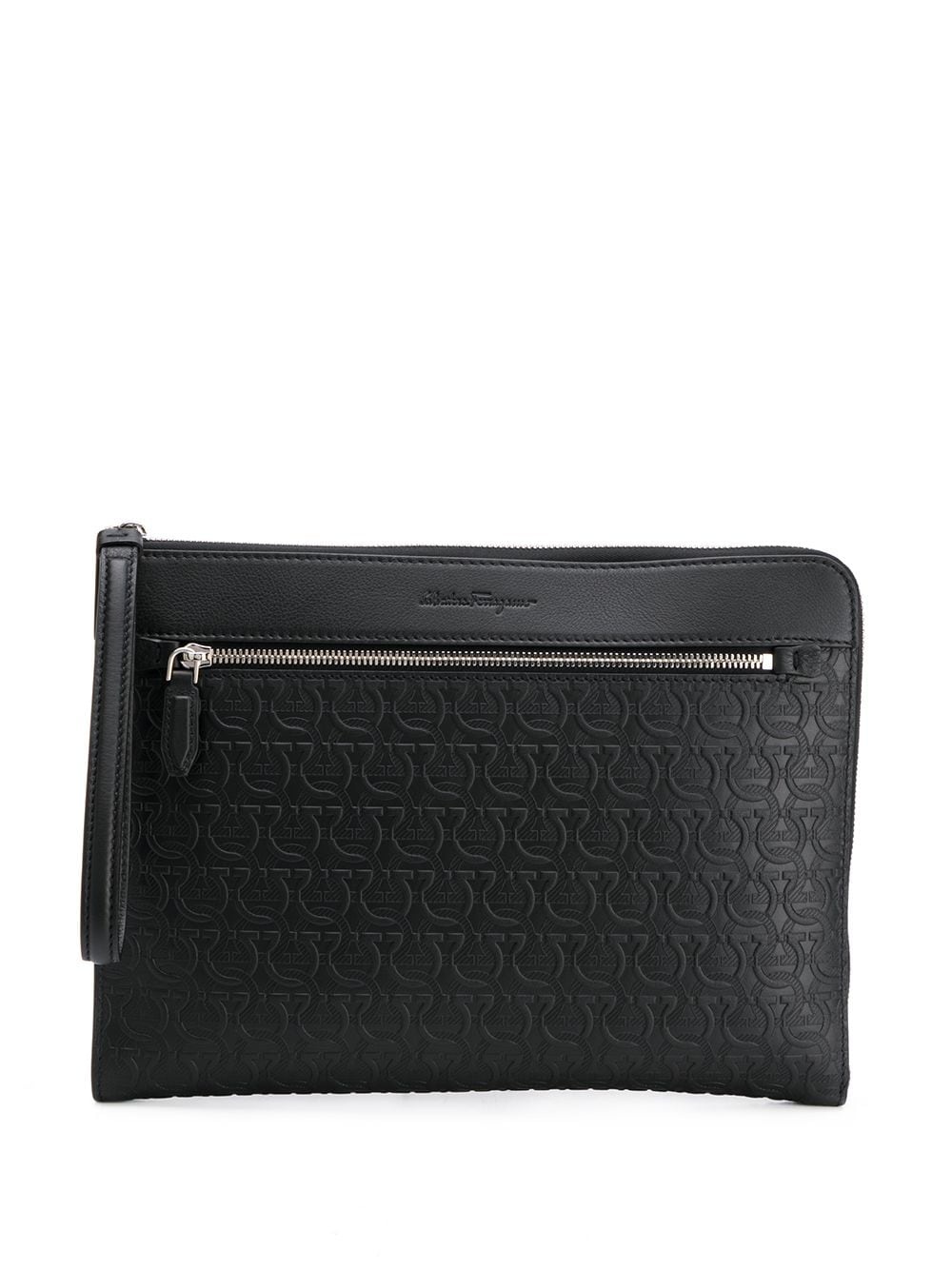 embossed Gancini pouch - 1