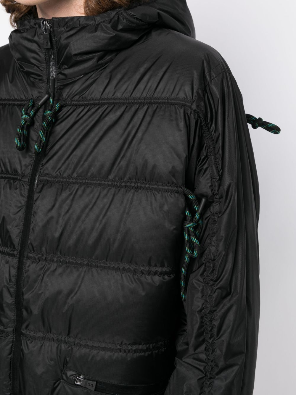 zipped hooded padded jacket - 5