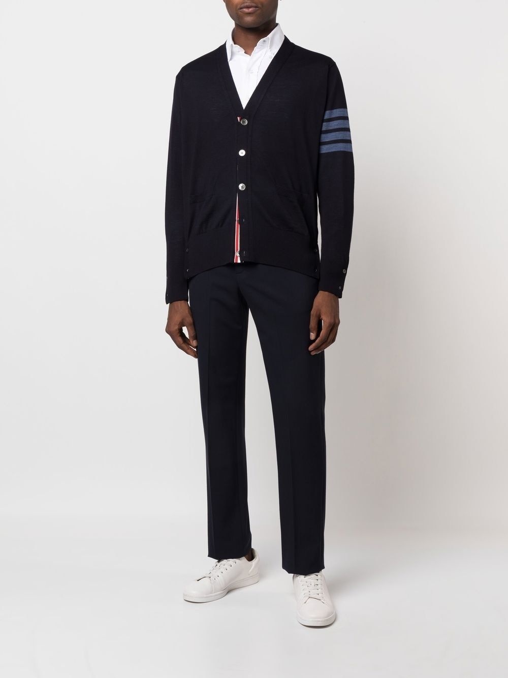 4-Bar V-neck cardigan - 2