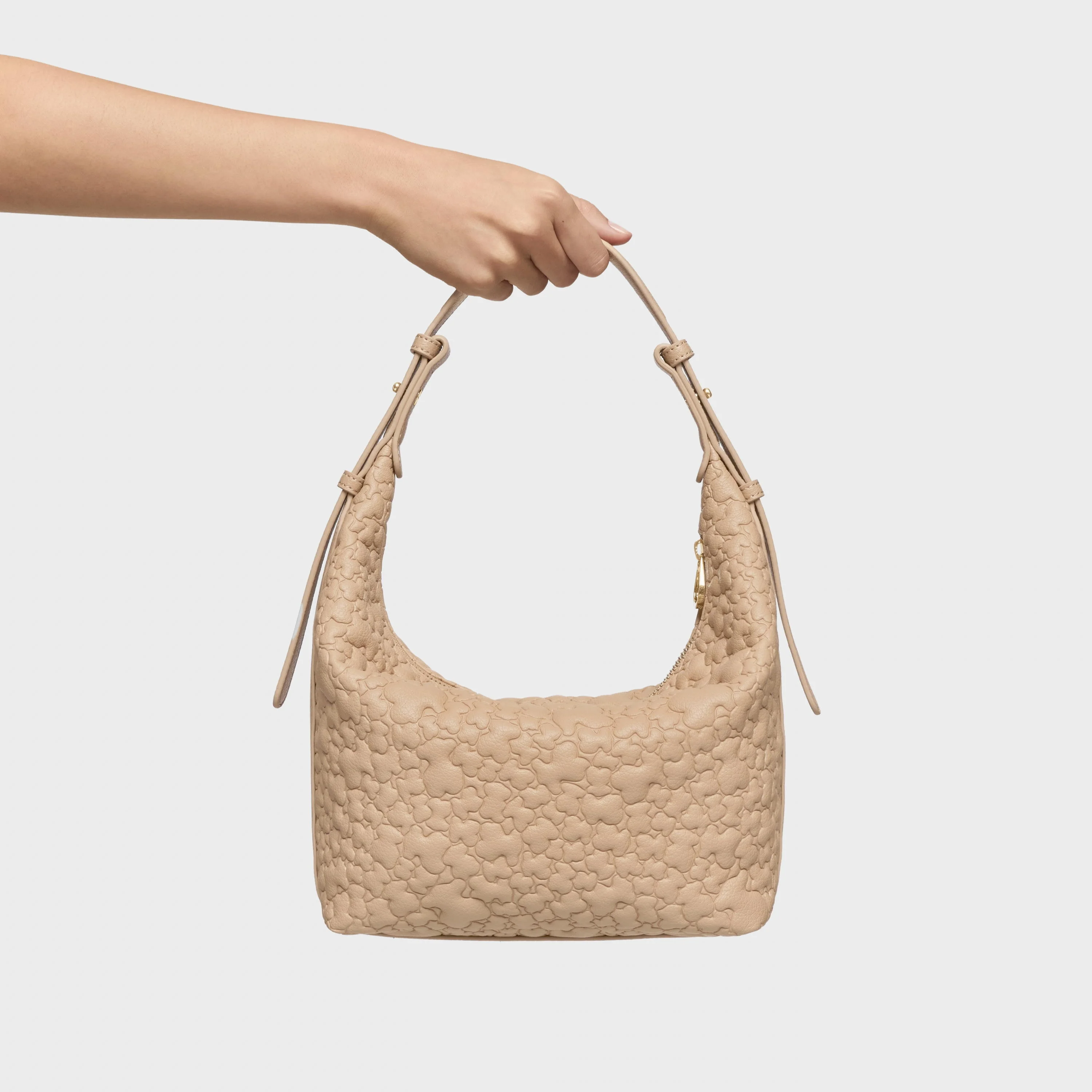 Medium sand-colored Shoulder bag TOUS Puffy Bear - 1