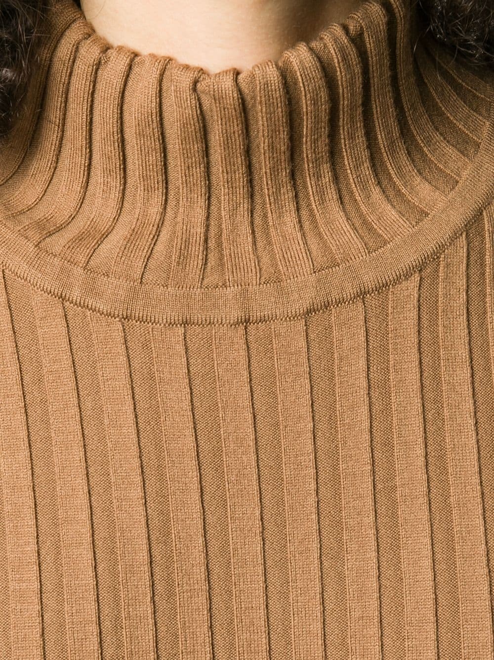 ribbed knit slit detail dress - 5