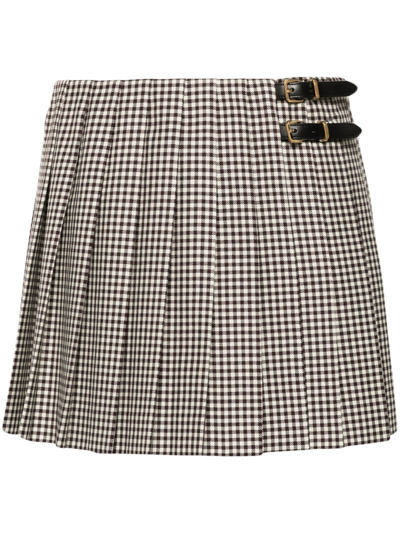 checked pleated miniskirt 1