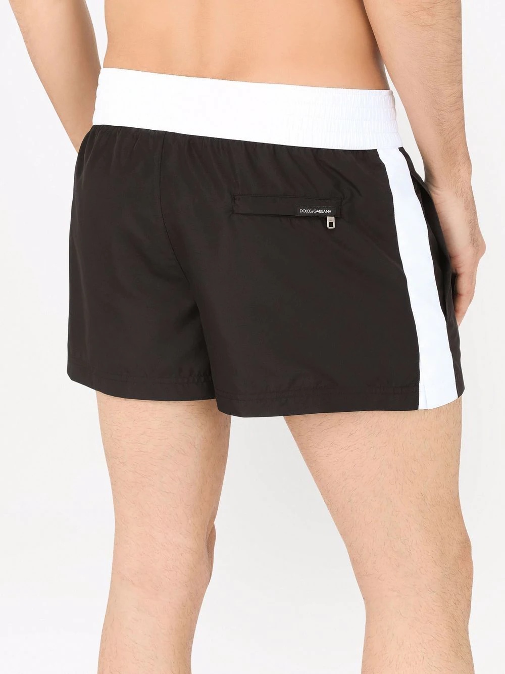 logo-patch colour-block swim shorts - 4