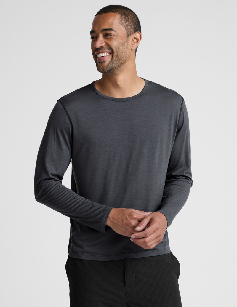 BEYOND YOGA Merino Wool Men's Long Sleeve Crew outlook